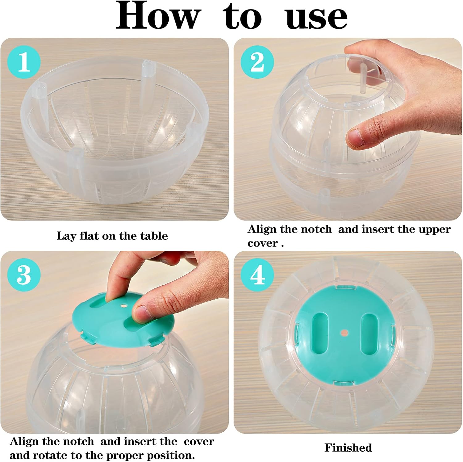 2 Pieces Hamster Ball Hamster Exercise Ball 5.7 Inch Guinea Pigs Running Balls Transparent Plastic Hamsters Wheel for Mini Dwarf Rabbits Small Pets to Reduce Boredom and Increase Activity - Happypetzone.online - Image 3