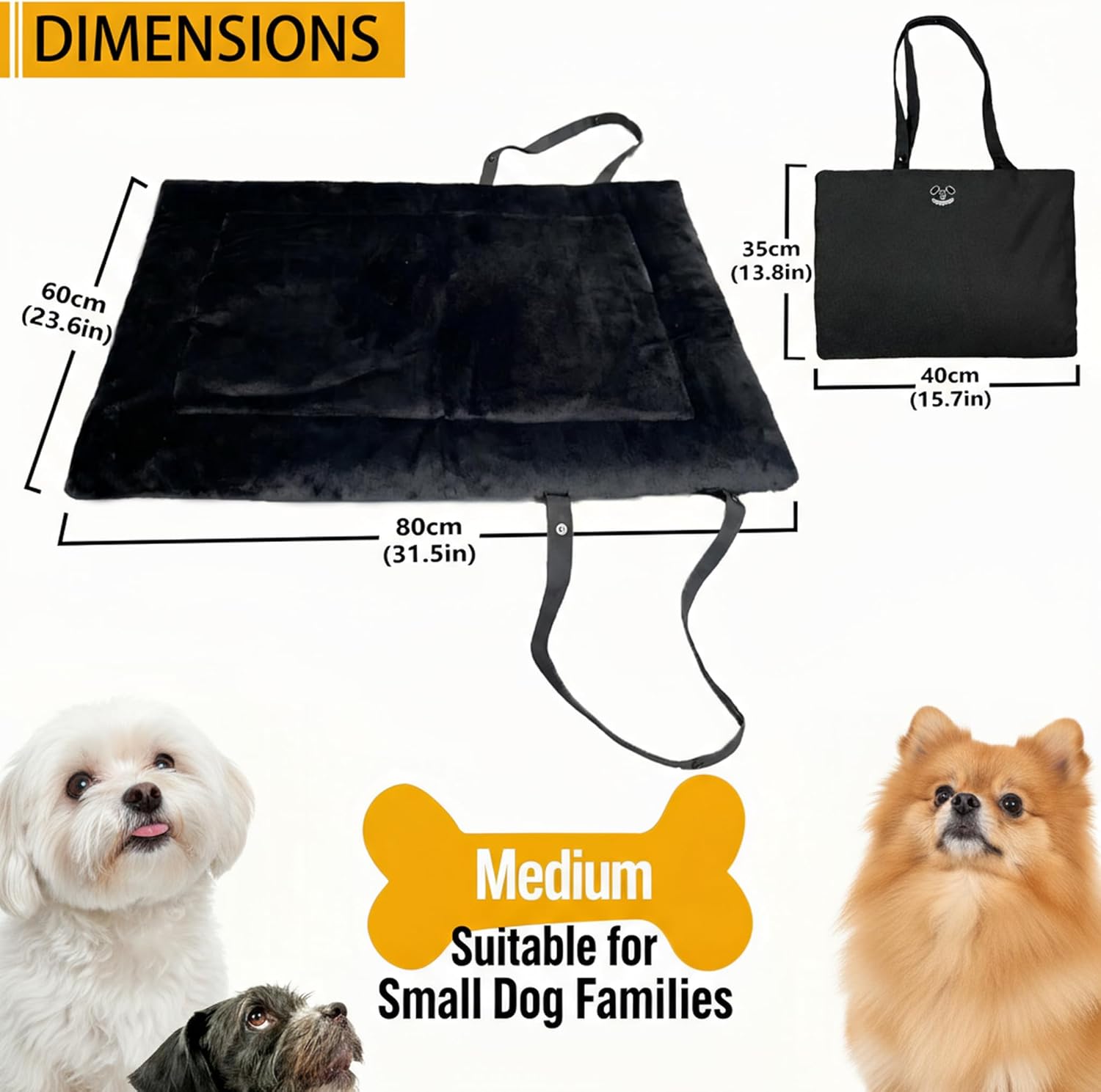 Portable Dog Mat, Waterproof Outdoor Pet Mat for Camping Sleeping, Pet Cushion Pad with Handle for Small Dogs, Outdoor Training Dog Bed for Puppies, Easy to Carry, Super Soft - Happypetzone.online - Image 7