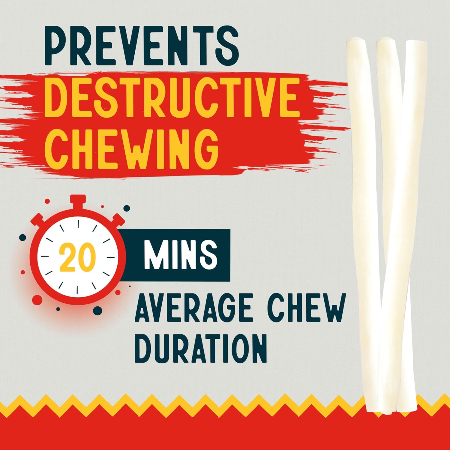 Canine Chews 10-11" Retriever Stick Rolls Rawhide for Dogs Skinny Sticks for Small Aggressive Chewing Dogs (50 Pack) - Happypetzone.online - Image 5
