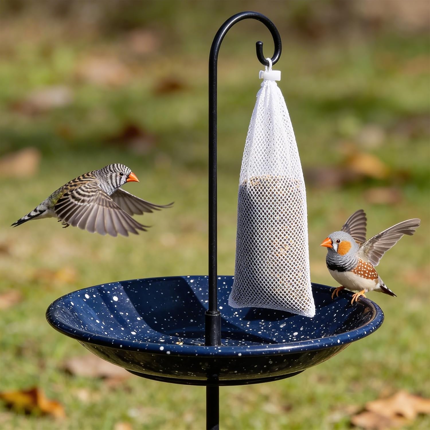 Xinjoduz 6 PCS Finch Sock Feeder for Outdoor, Durable Instant Thistle Seed Feeder Sacks Hanging Birds Feeders, Bird Food Supply Tools for Garden Yard Wild Finch Feeding (White, 3.94 x 15.5 Inch) - Happypetzone.online - Image 4