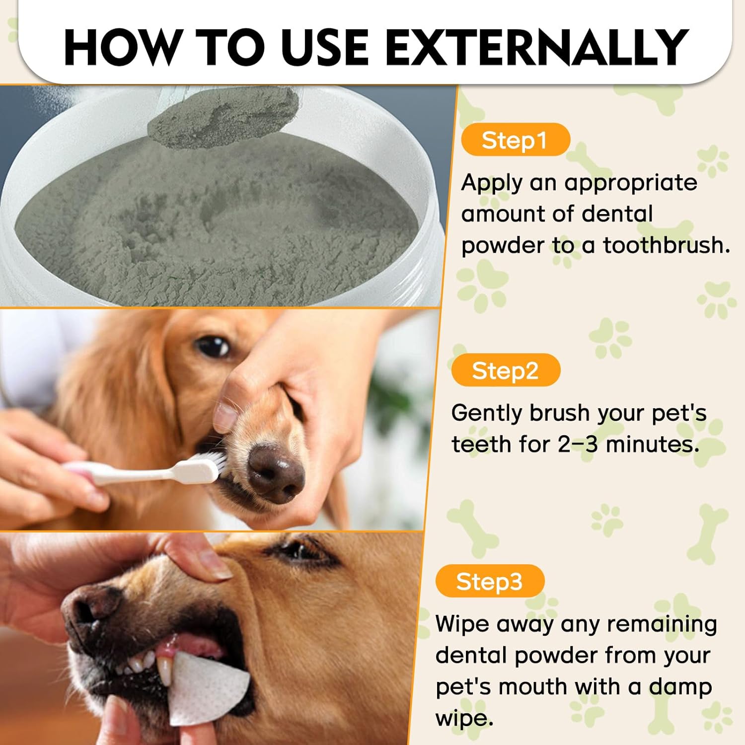 Dog Dental Powder, Dog Teeth Cleaning Powder- Natural Breath Freshener for Dogs, Tartar & Plaque Remover, Dental Care for Small, Medium, Large Dogs & Cats (Dog Dental Powder) - Happypetzone.online - Image 6