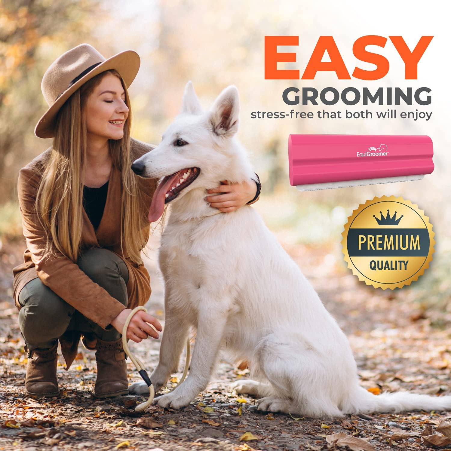 EasyGroomer Deshedding Brush for Dogs & Cats – Undercoat Grooming Tool for Short & Long Hair, Removes Loose Fur & Dirt, Reduces Shedding for Small & Large Pets, Pink - Happypetzone.online - Image 8