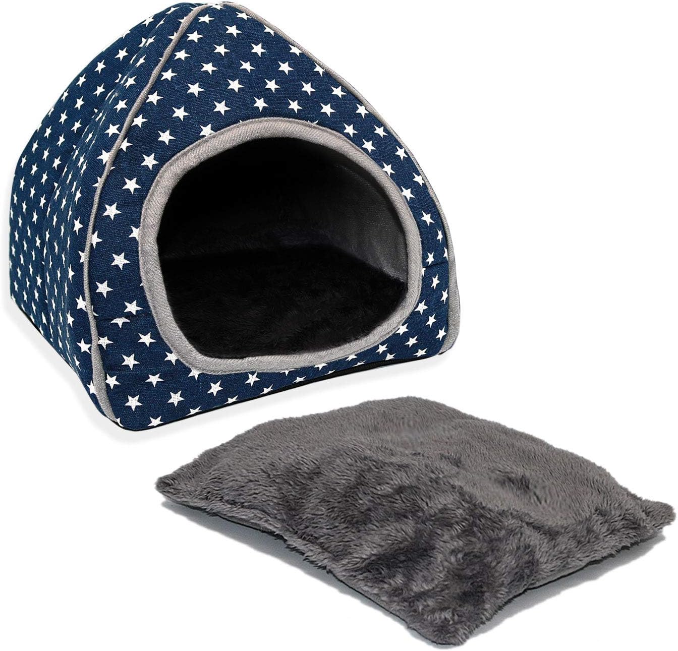 BWOGUE Guinea Pig House Bed Cozy Hamster Cave Large Hideout for Dwarf Rabbits Hedgehog Bearded Dragon Winter Nest Hamster Cage Accessories - Happypetzone.online - Image 7