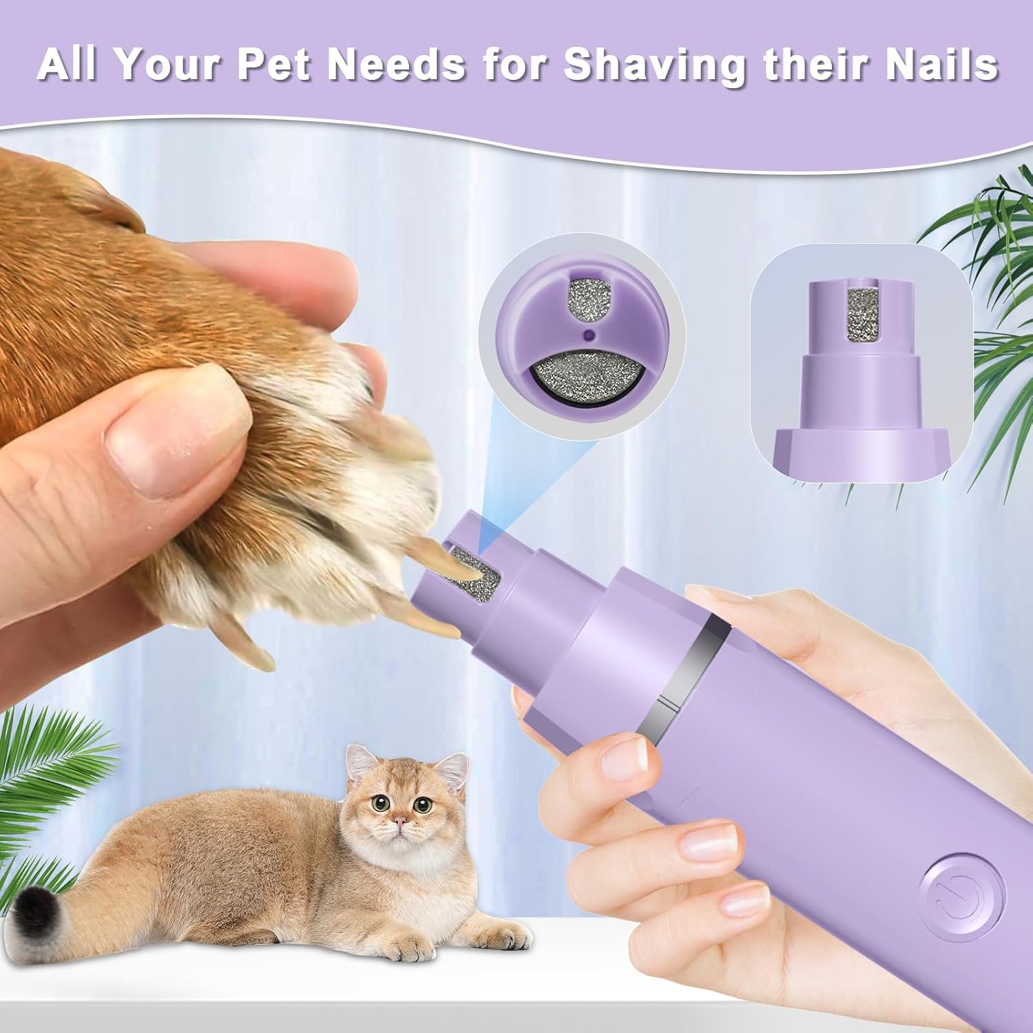 Veeconn Dog Grooming Clippers Kit-Electric Rechargeable Cat Trimmer Tools-Cordless Quiet Pet Nail Paw Grinder-4 in 1 Multifunctional Low Noise Shaver-Razor for feet Face Ears Toenail Eye - Happypetzone.online - Image 4