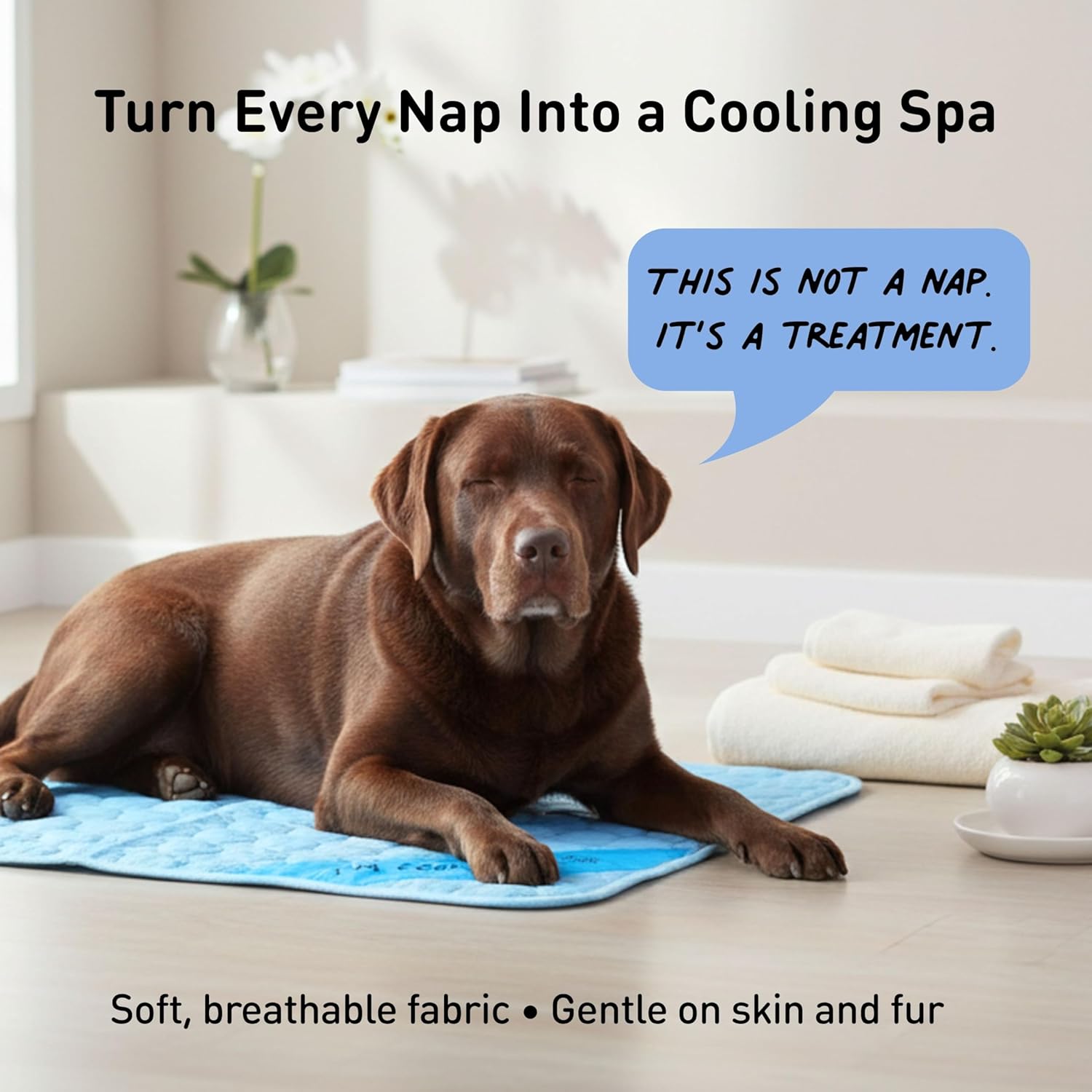 INSPECTOR TAIL Dog Cooling Mat - No Freeze Needed, Self-Cooling Pad for Large Dogs, Washable Portable for Crate Kennel Car Sofa Bed Floor, Indoor Outdoor Summer Use, 39"x27" with Carry Bag - Happypetzone.online - Image 9