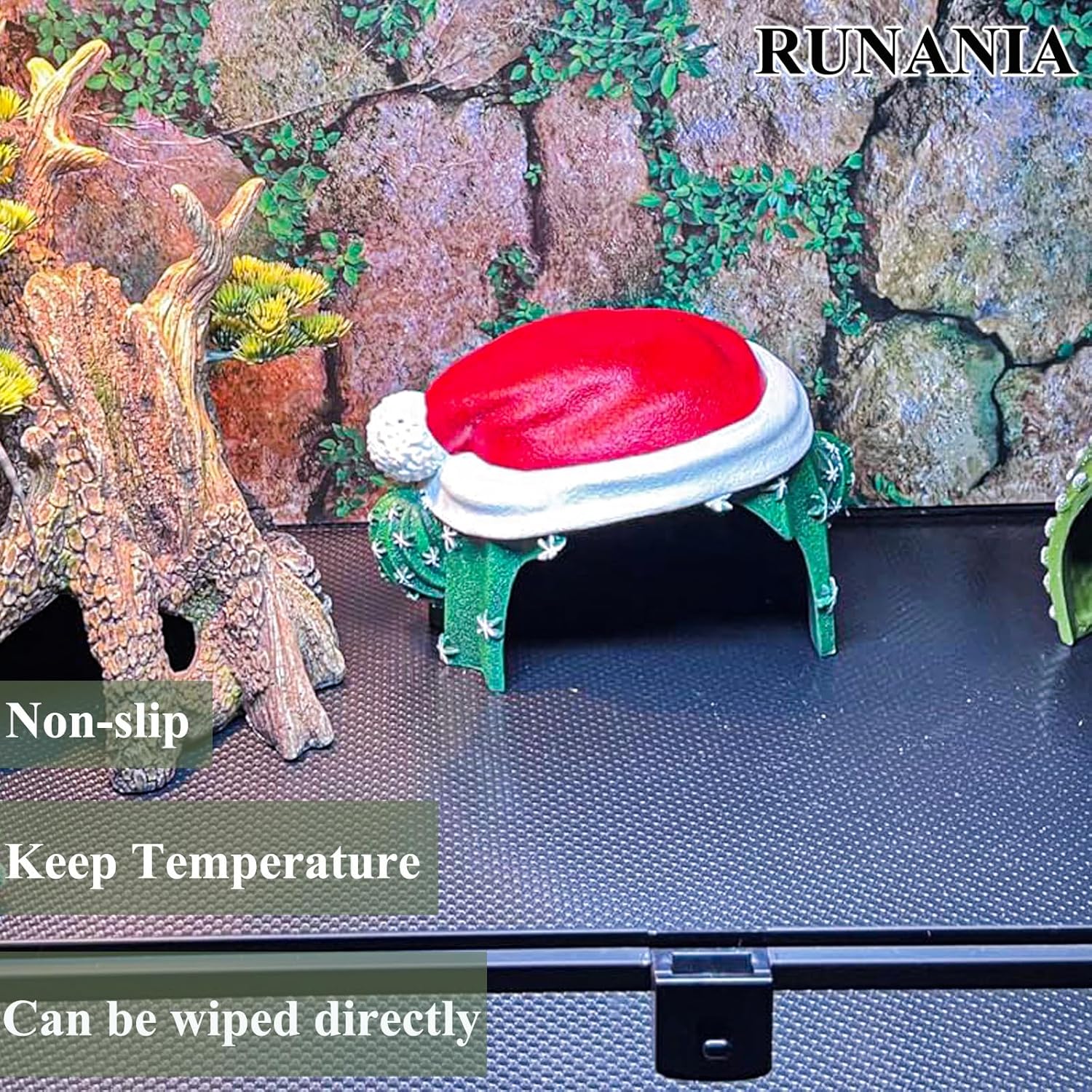 RUNANIA Bearded Dragon Tank Accessories, Reptile Mat Hammock Plants Bridge Jungle Climber Vines Terrarium Decorations for Bearded Dragon Lizard Snake - Happypetzone.online - Image 4