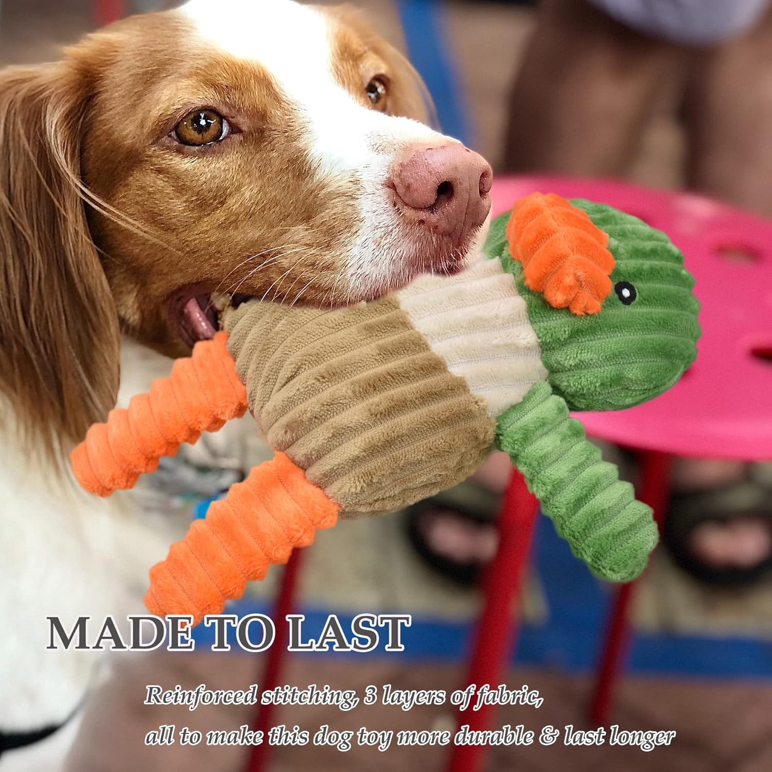 LECHONG 5 Pack Tough Dog Toys Stuffed Squeaky Dog Toys Assortment Plush Animal Dog Toy Value Bundle Puppy Pet Dog Toys for Small Medium Large Dogs - Happypetzone.online - Image 7