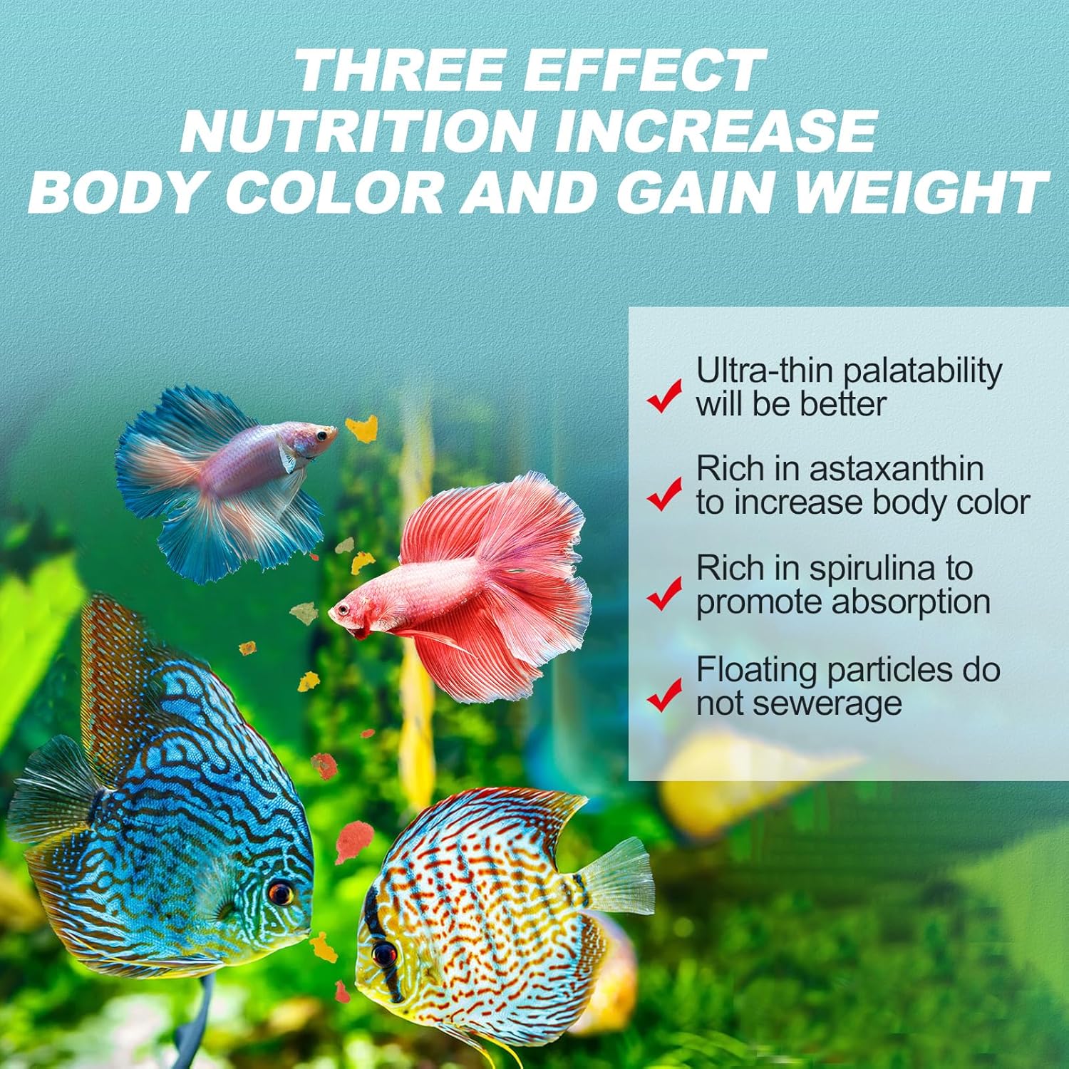 8 OZ Ultrathin Tropical Fish Flakes - High Protein with Krill & Spirulina for Betta, Guppies, Tetra, Angelfish, Color Enhancing Fast Growth Formula - Happypetzone.online - Image 5