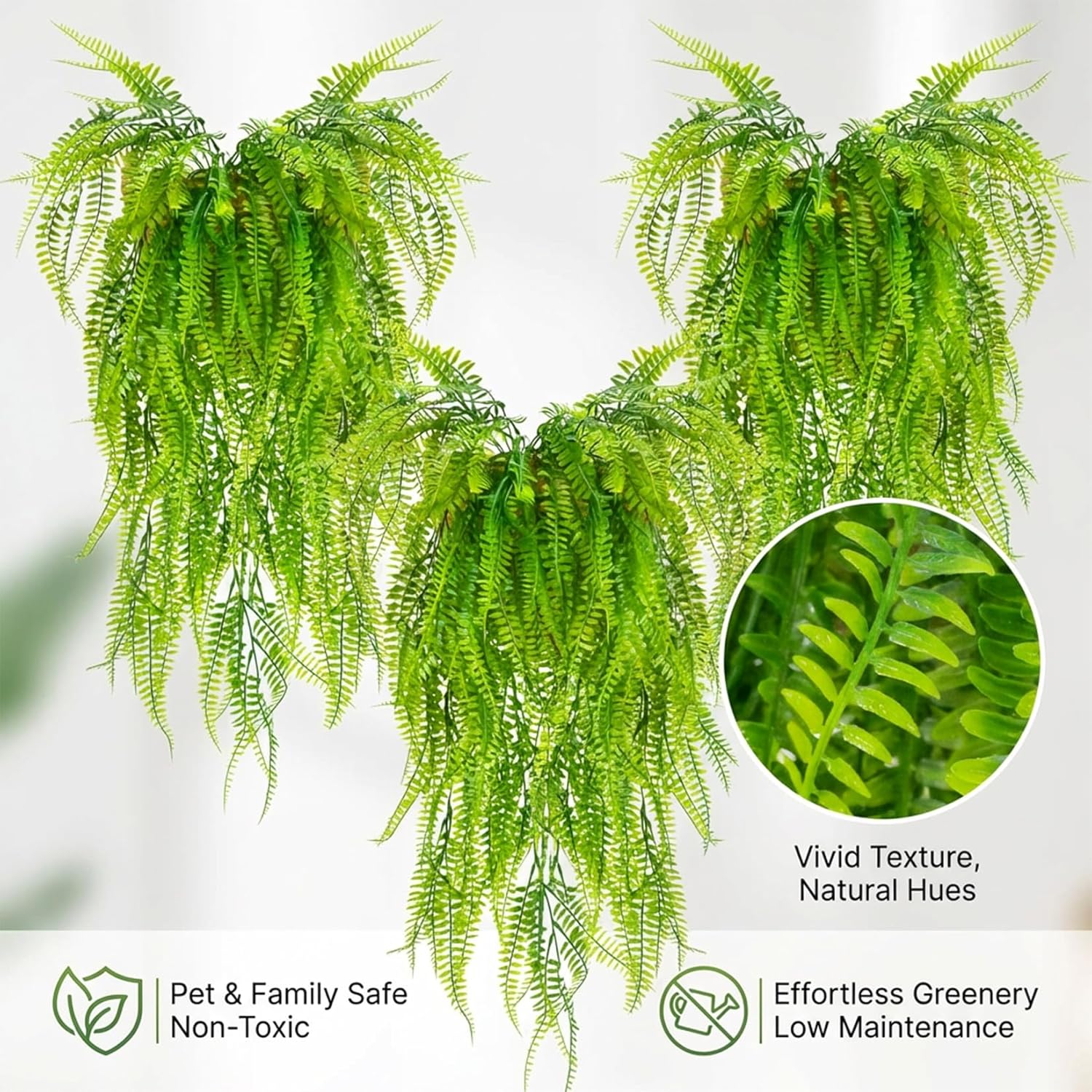 RAINFLOW 3PCS Artificial Terrarium Plants - Lifelike Reptile Habitat Vines, Fake Hanging Plants with Bendable Vine, Reptile Tank Accessories for Bearded Dragon, Chameleon, Lizard Snake Cage Decor - Happypetzone.online - Image 6