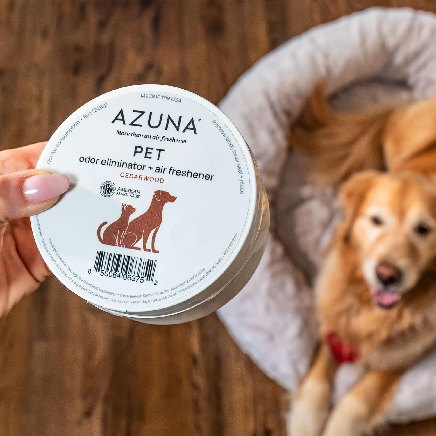 Azuna Pet Odor Eliminator for Strong Odor Gel | Plant Powered Australian Tea Tree Oil | Dog and Cat Room Deodorizer | Child and Pet Safe Air Fresheners for home | Cedarwood Scent | 8oz Pod - Happypetzone.online - Image 9