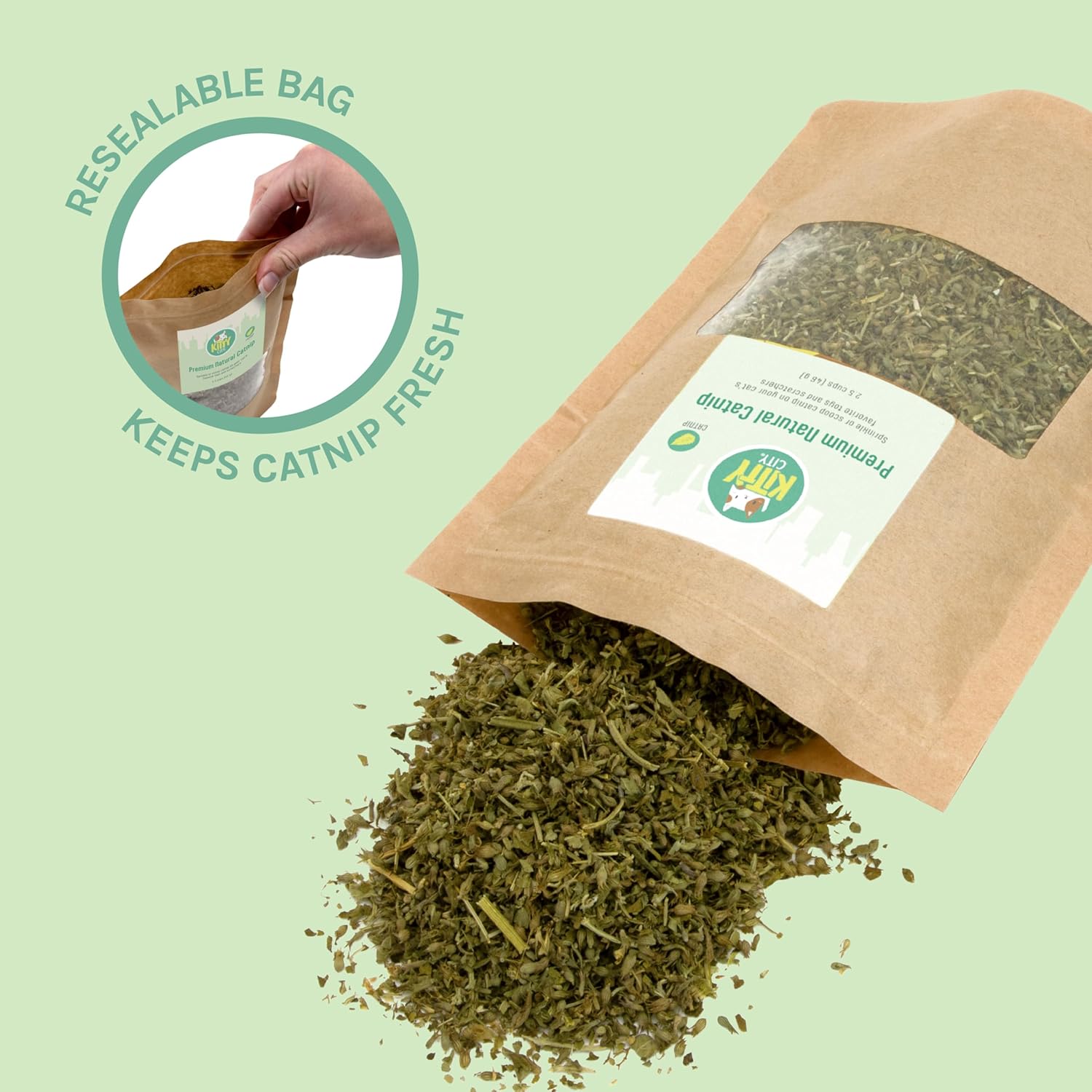 Kitty City Cat Premium Natural Catnip Collection, Catnip Bag 3-Pack - Happypetzone.online - Image 4
