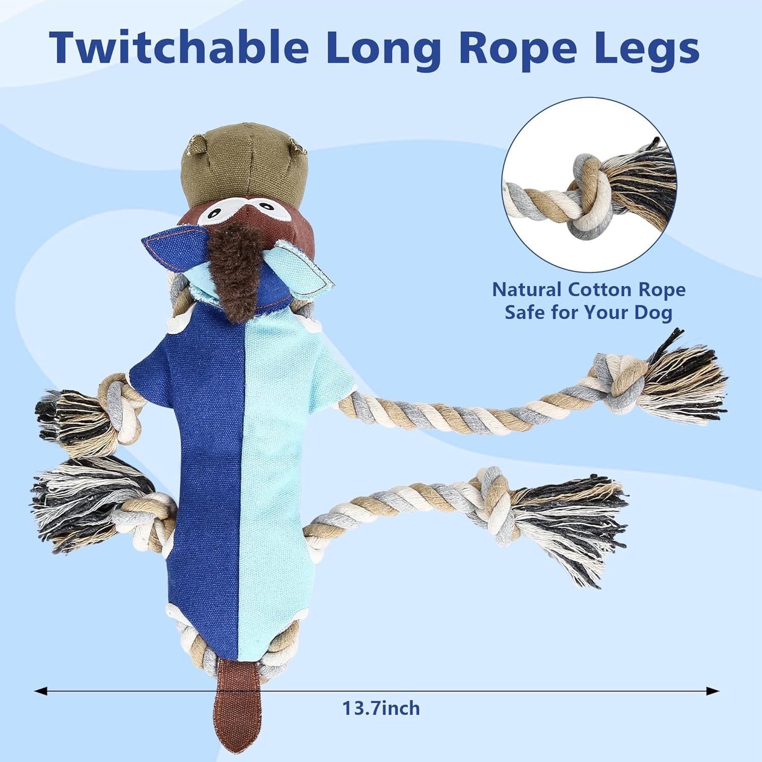 IOKHEIRA Dog Toys for Aggressive Chewers,Tough Indestructible Dog Toys,Squeaky Toys for Large Dogs,Durable Dog Chew Toys (Navy Blue) - Happypetzone.online - Image 3