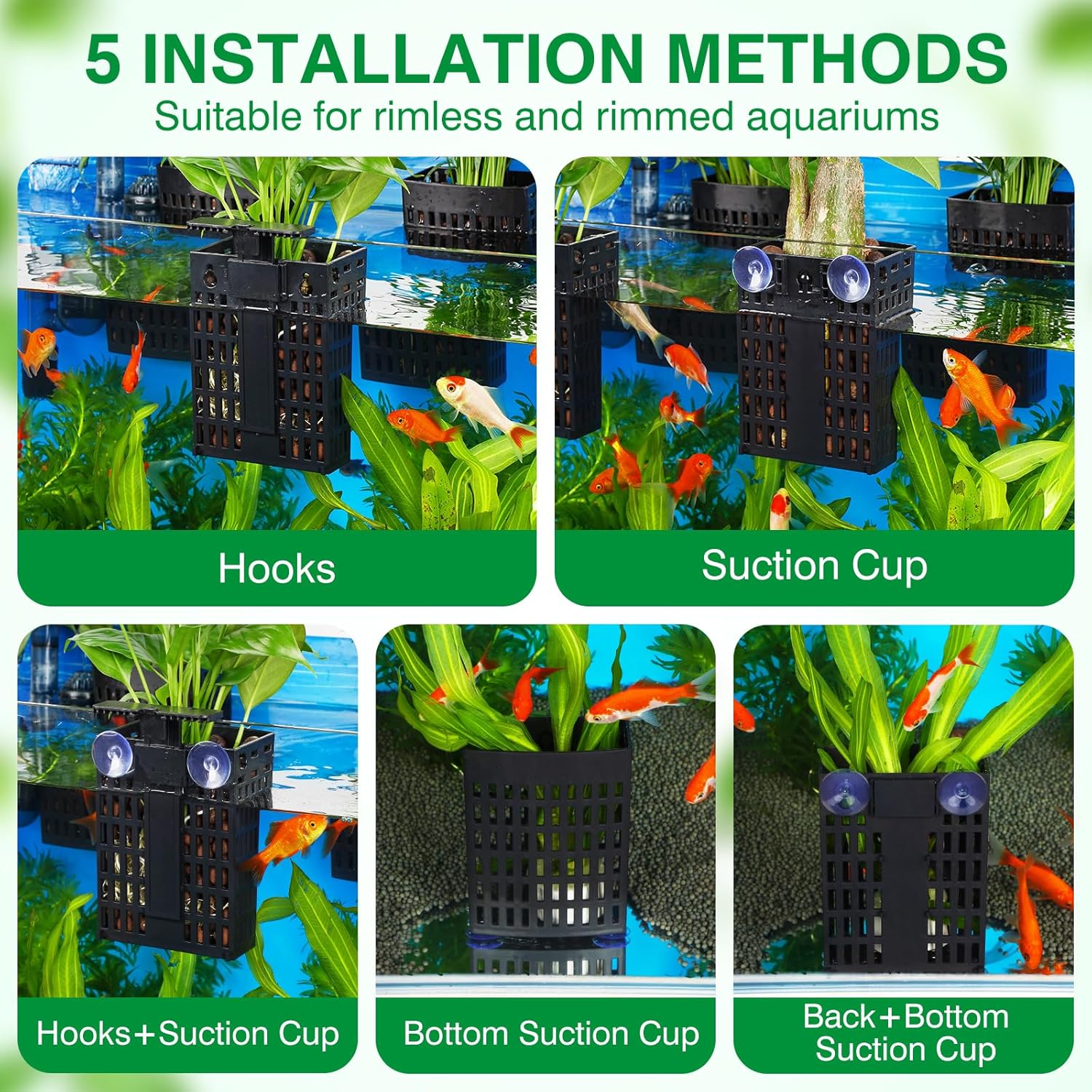 2026 Latest Upgraded Aquarium Plant Holder Adjustable Height with Extendable Hook and Suction Cup for Fish Tank Aquaponic Plant Cultivation and Aquascape Accessories Decorations (4 Pack) - Happypetzone.online - Image 4