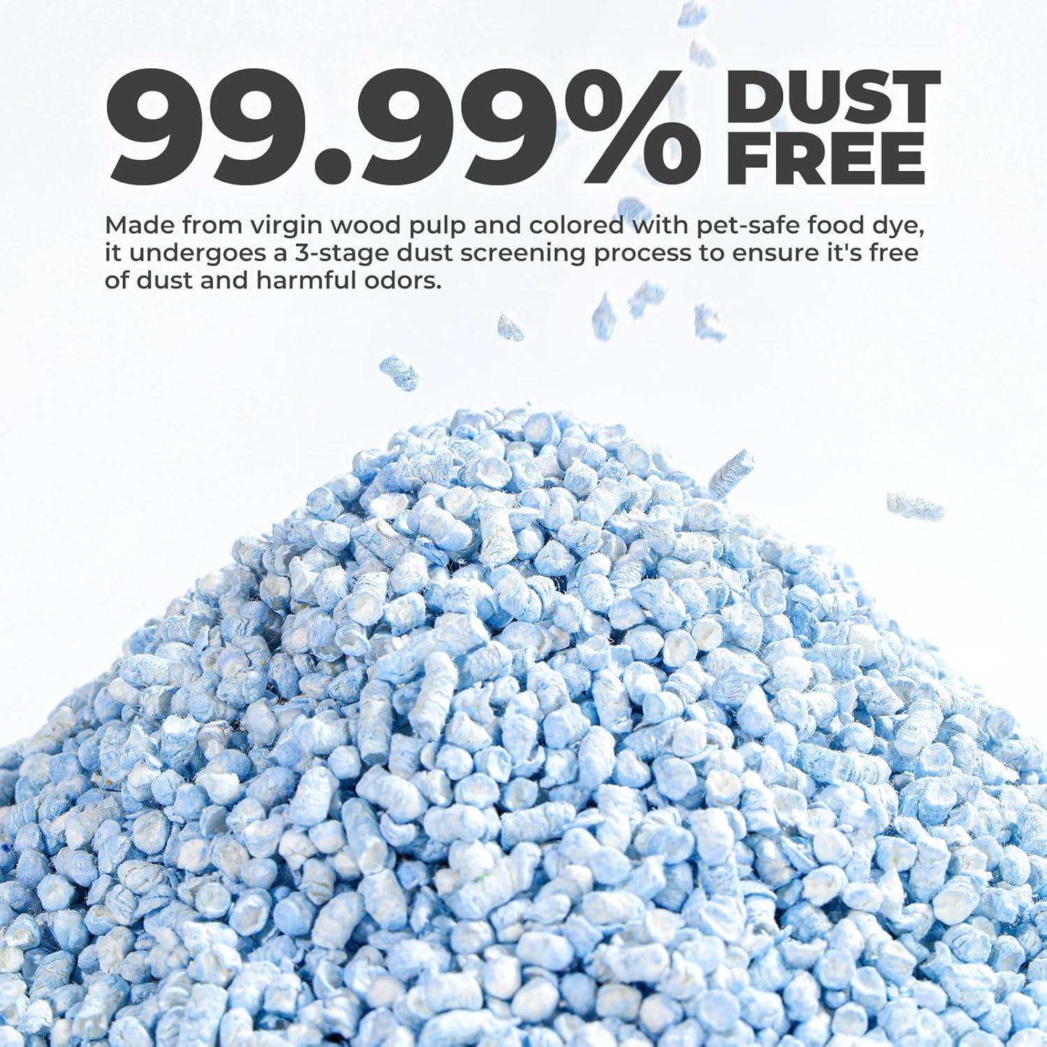 mini&moe Rabbit Litter Paper Pellet Bedding: Hamster Bedding Odor Control & Moisture Absorbent Natural Paper Pellet Bedding - for Small Animal Guinea Pigs,Rabbits Bedding 1.98lb - Happypetzone.online - Image 3