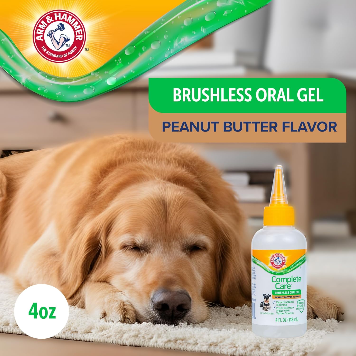 Arm & Hammer Complete Care Brushless Dental Kit for Dogs – Includes No-Brush Oral Gel + Dog Dental Spray, Fresh Breath, Tartar Control, Baking Soda Enhanced Dental Dog Supplies, 4 Fl Oz Each - Happypetzone.online - Image 3