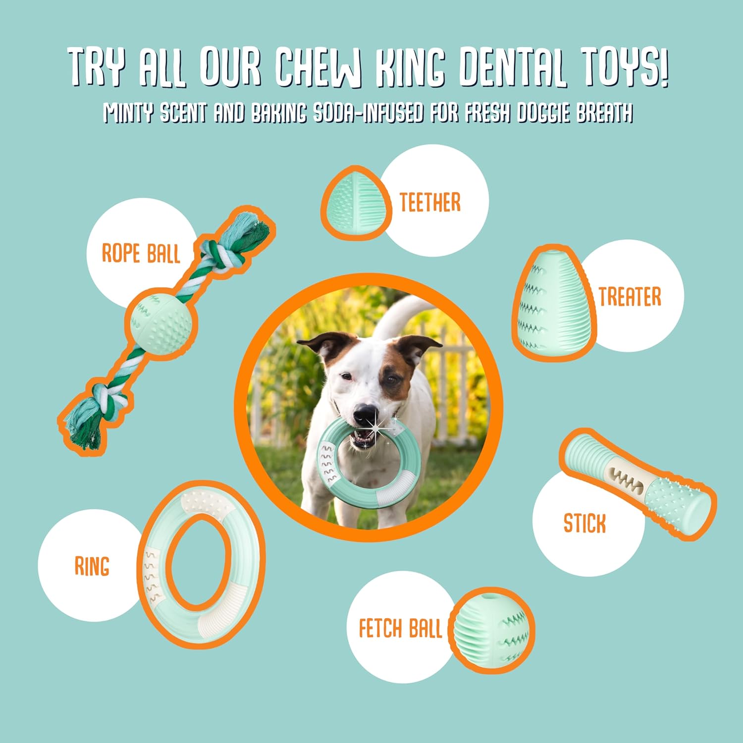 Chew King by Mammoth Dental Dog Toy Collection, Stick Clinically Proven to Remove Plaque - Happypetzone.online - Image 2