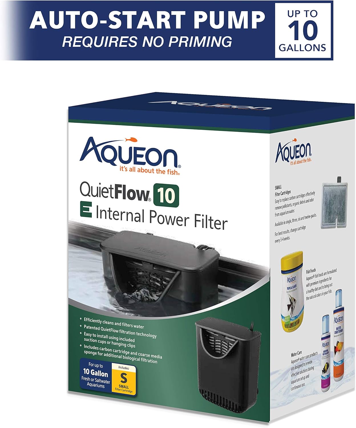 Aqueon QuietFlow 10 E Internal Aquarium Fish Tank Power Filter, Small, For Up To 10 Gallon Fish Tanks - Happypetzone.online - Image 2