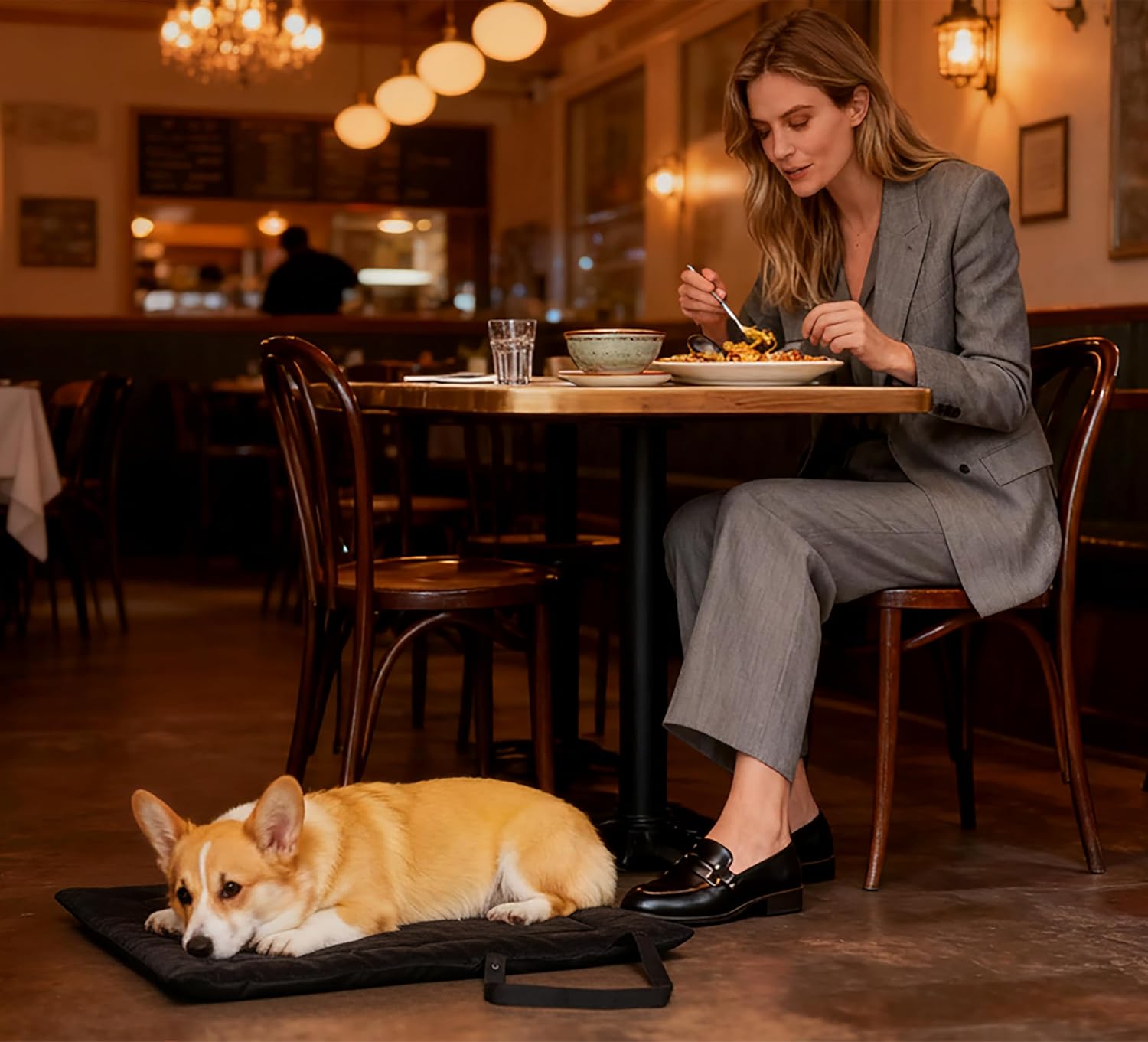 Portable Dog Mat, Waterproof Outdoor Pet Mat for Camping Sleeping, Pet Cushion Pad with Handle for Small Dogs, Outdoor Training Dog Bed for Puppies, Easy to Carry, Super Soft - Happypetzone.online - Image 2