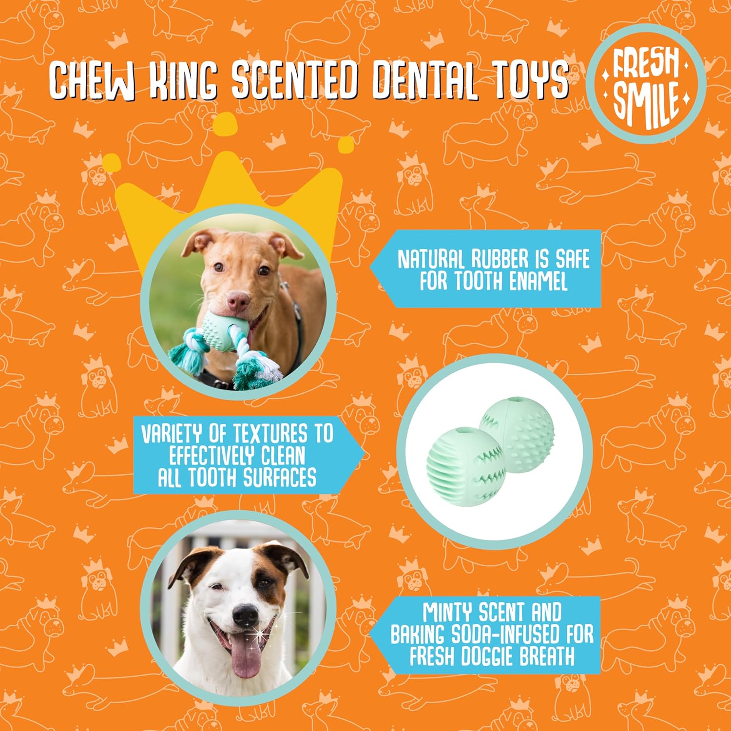 Chew King by Mammoth Dental Dog Toy Collection, Stick Clinically Proven to Remove Plaque - Happypetzone.online - Image 3