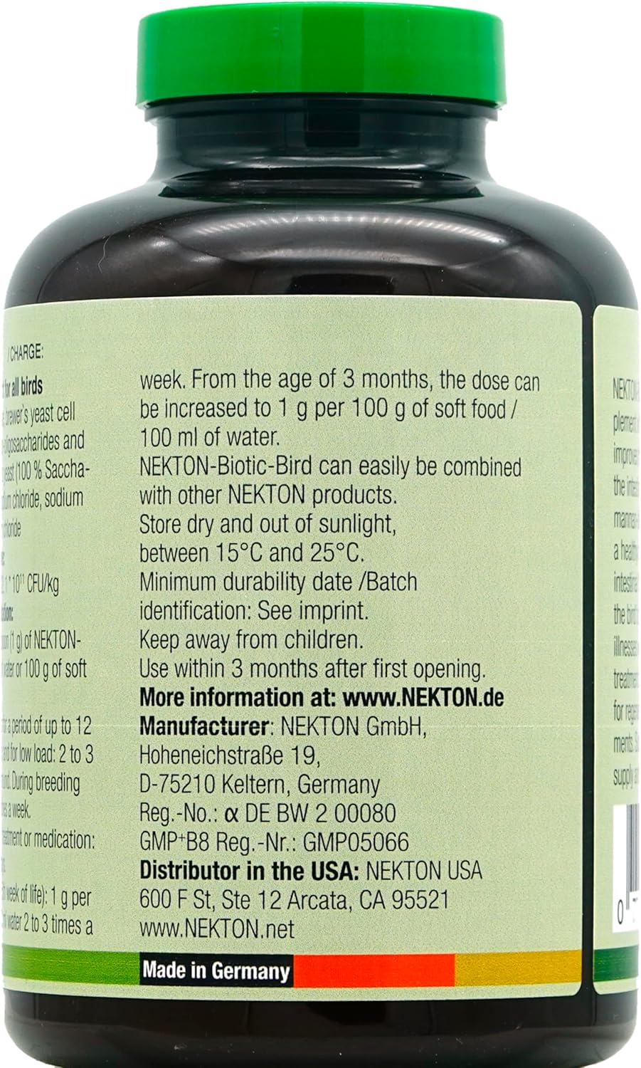 Nekton-Biotic-Bird Probiotic for Birds 250g, (9oz) - Happypetzone.online - Image 3