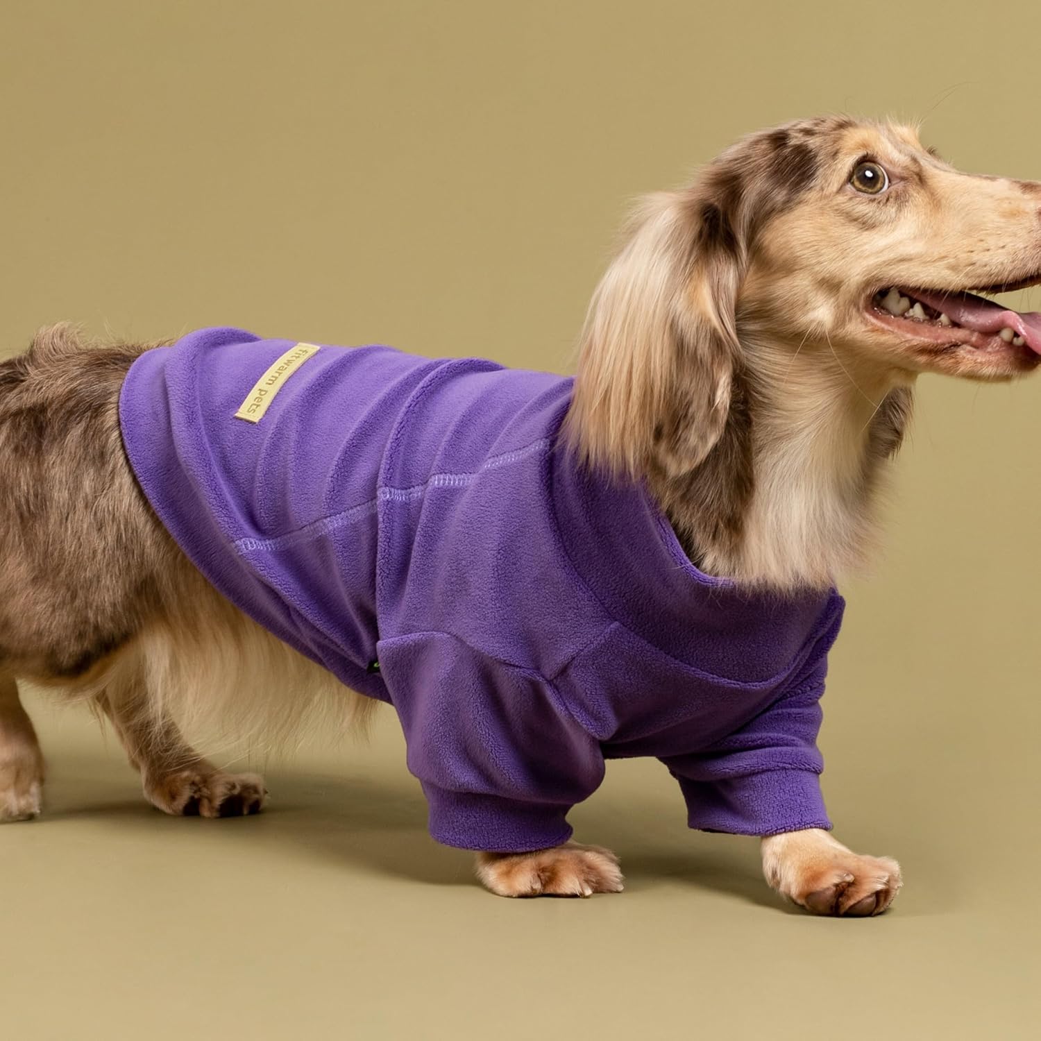 Fitwarm 3 Pack Classic Fleece Dog Sweater, Turtleneck Dog Sweatshirt, Dog Winter Clothes for Small Dogs Boy Girl, Pet Pullover Jumper, Cat Apparel, Purple, MediumPurple, Dark Red, Medium - Happypetzone.online - Image 2