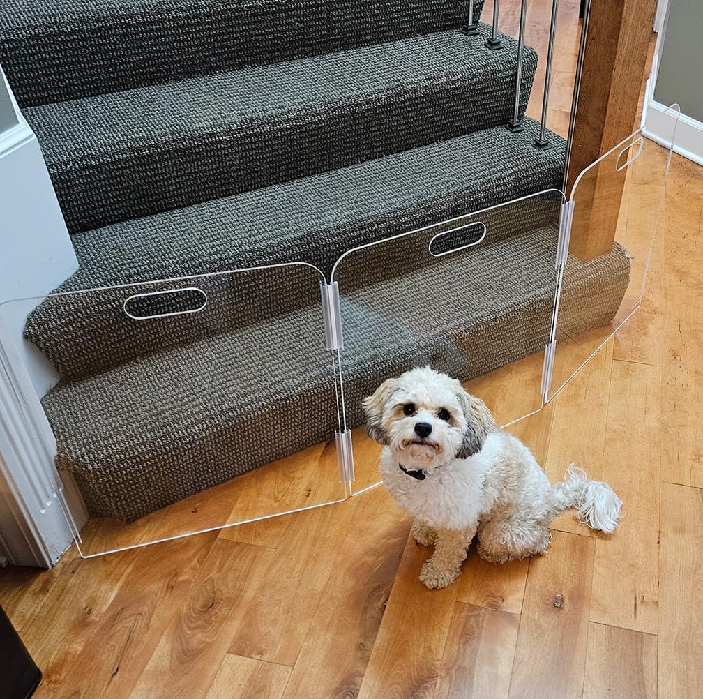 Pet Barrier (3-Panel) | Free-Standing Pet Gate | Foldable | Protect Your Indoor Living Spaces, Decorations, and Important Items from Pets | Made in The USA - Happypetzone.online - Image 3