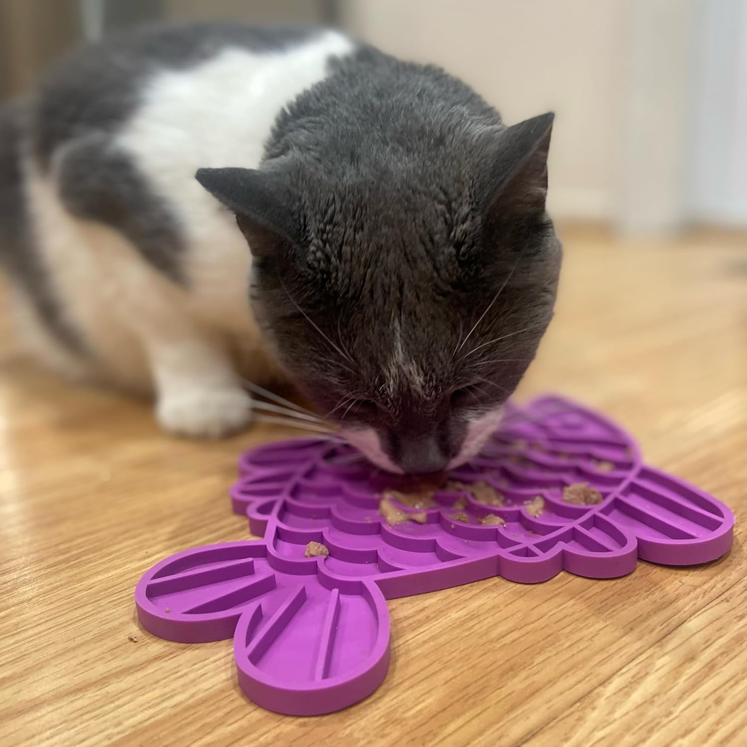 SPOT Soother Lick Mat-Licking Mat for Cats, Kittens, Medium and Large Dogs and Puppies, Food Grade Rubber, Anxiety Reliever, Dog Peanut Butter Lick Pad, Slow Feeder, 9.75inch, Fish - Happypetzone.online - Image 4