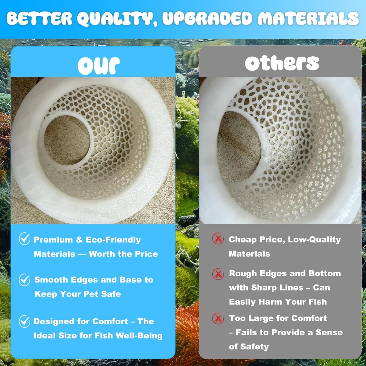 Blue Floating Betta Hide & Shrimp Cave: 3-in-1 Aquarium Hammock, Feeder & Resting Spot for Betta Fish, Shrimp & Small Fish | Eco-Safe PLA - Happypetzone.online - Image 9