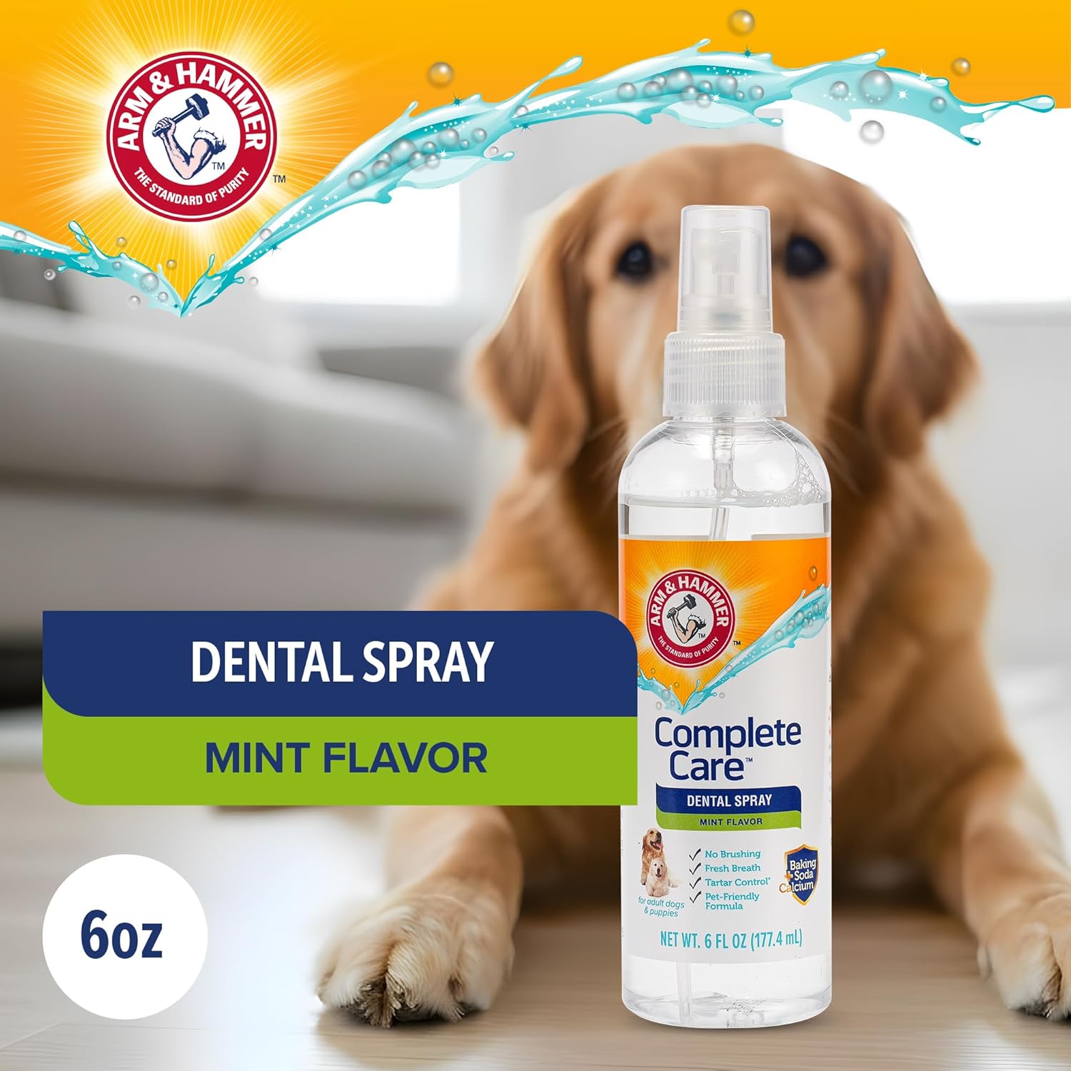 Arm & Hammer Complete Care Brushless Dental Kit for Dogs – Includes No-Brush Oral Gel + Dog Dental Spray, Fresh Breath, Tartar Control, Baking Soda Enhanced Dental Dog Supplies, 4 Fl Oz Each - Happypetzone.online - Image 5