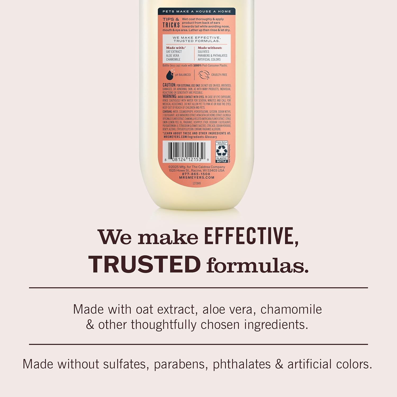 MRS. MEYER'S Clean Day 3 in 1 Dog Shampoo, White Peach Scent, 14oz - Happypetzone.online - Image 5