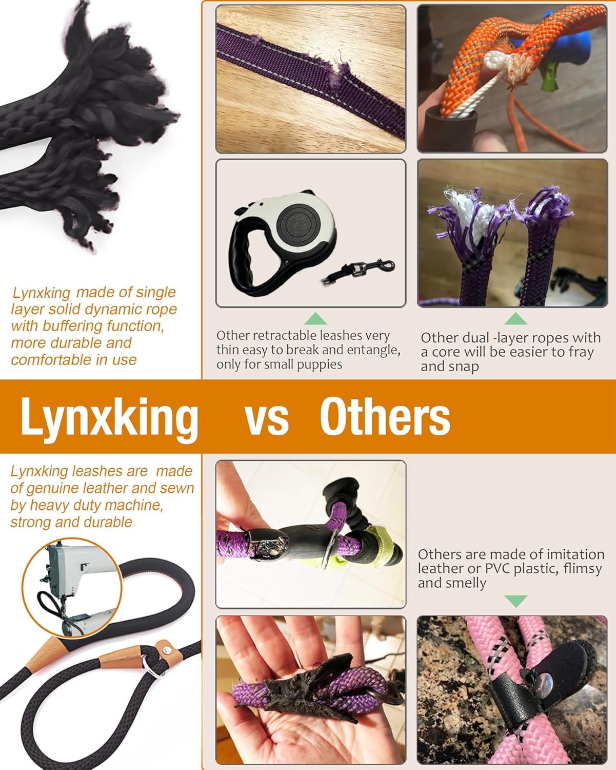 lynxking Dog Leash Slip Lead 5 6 8 FT Dog Training Leash Strong Heavy Duty Rope No Pull Training Lead Leashes for Dogs - Happypetzone.online - Image 3