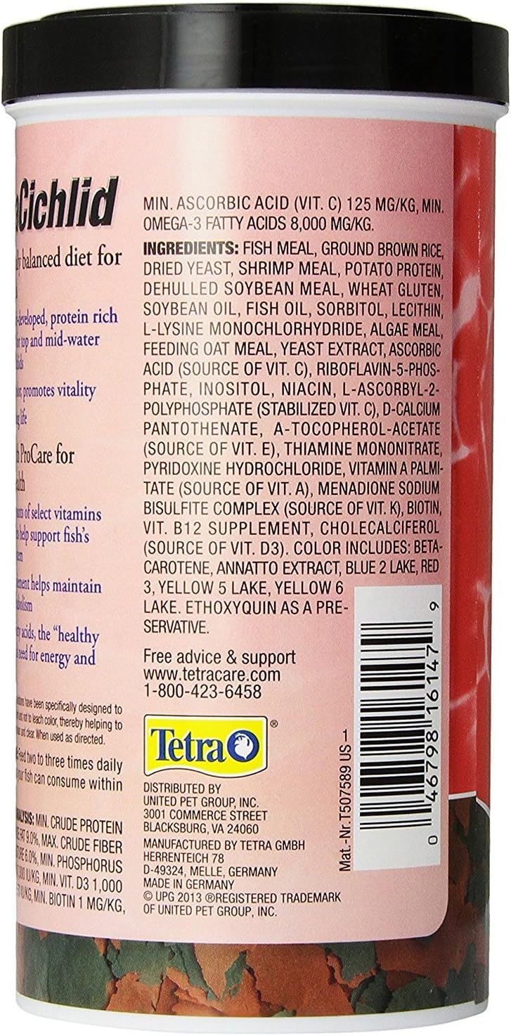 TetraCichlid Cichlid Flakes, Fish Food, Clear Water Advanced Formula, 5.65 Ounces - Happypetzone.online - Image 2