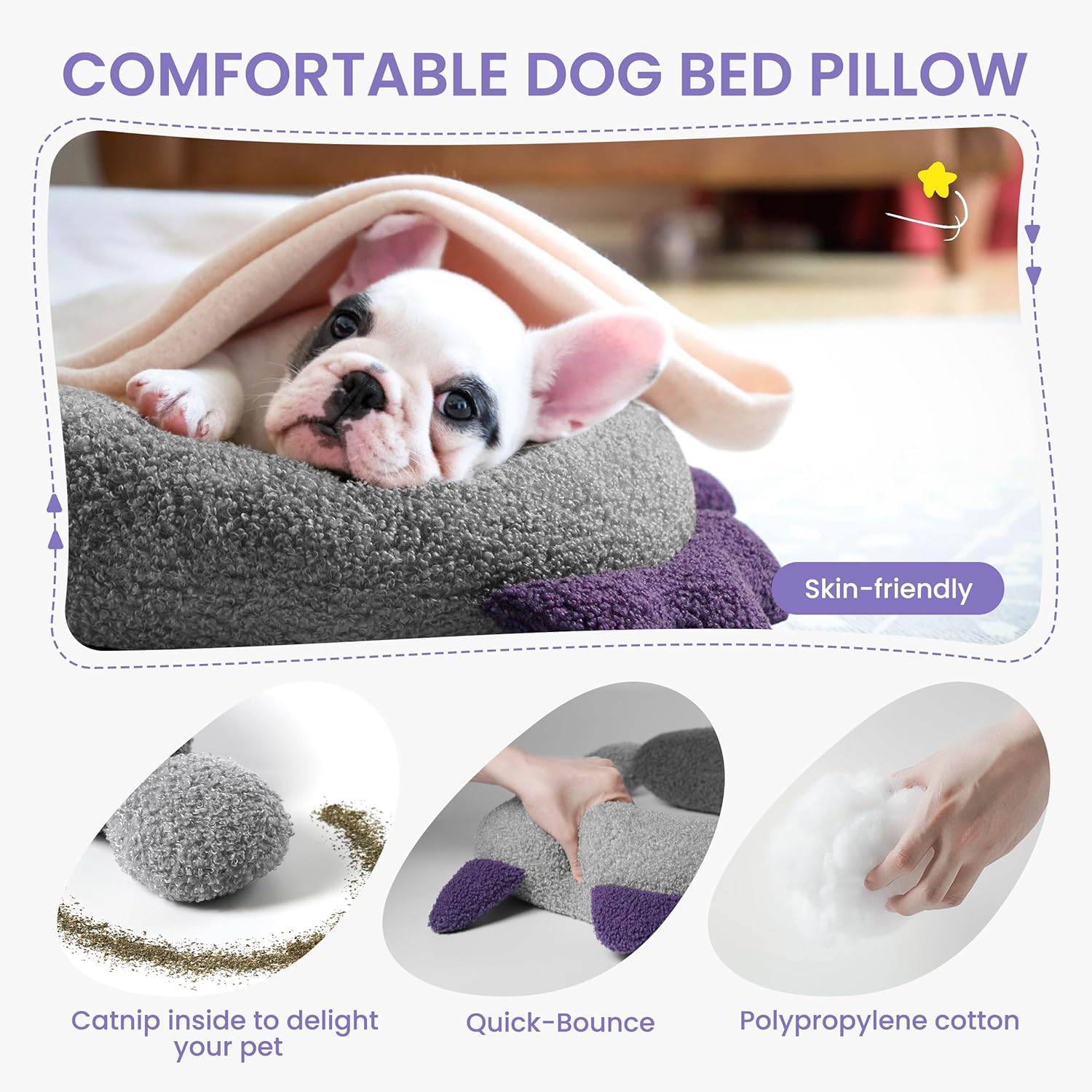 HiPetpy Dog Calming Pillow - Soft Neck Pillow for Dogs, Washable Sleep Pillow for Better Sleep, Reduces Anxiety, Gift for Small/Medium/Large Dogs and Cats - Happypetzone.online - Image 5