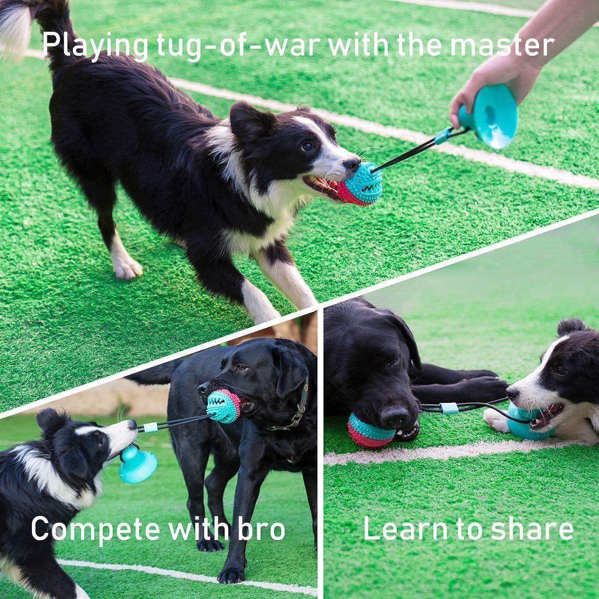 ALLRIER Dog Toys to Keep Them Busy for Boredom,Interactive Dog Toys Tug of War, Mentally Stimulating Toys for Dog, Puppy Teething Puzzle Treat Food Dispensing Ball Toy for Small Medium Dogs - Happypetzone.online - Image 2