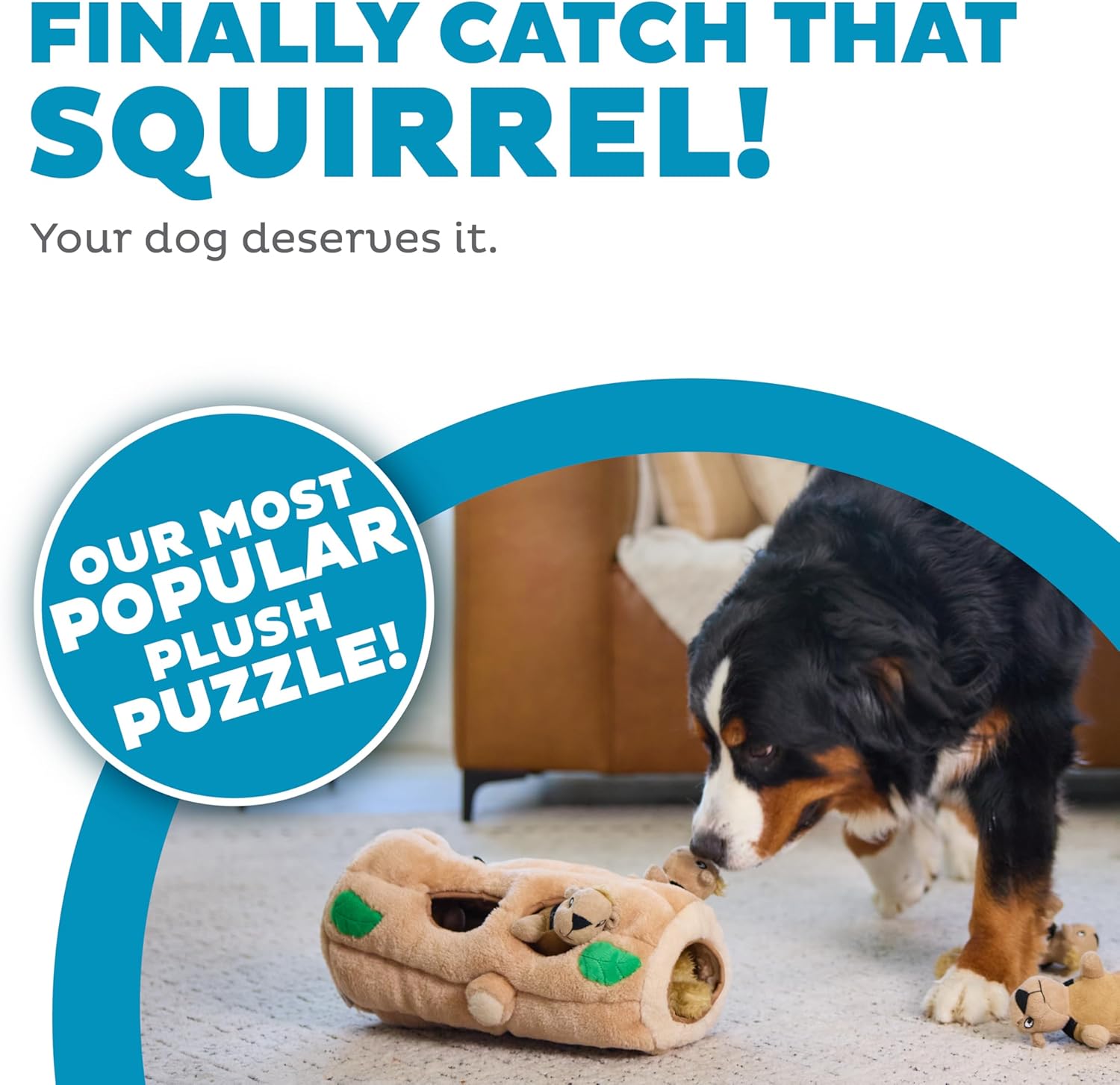 Outward Hound Hide-A-Squirrel Dog Toy – Interactive 2‑in‑1 Plush Puzzle with 6 Squeaky Removable Squirrels, X-Large - Happypetzone.online - Image 2