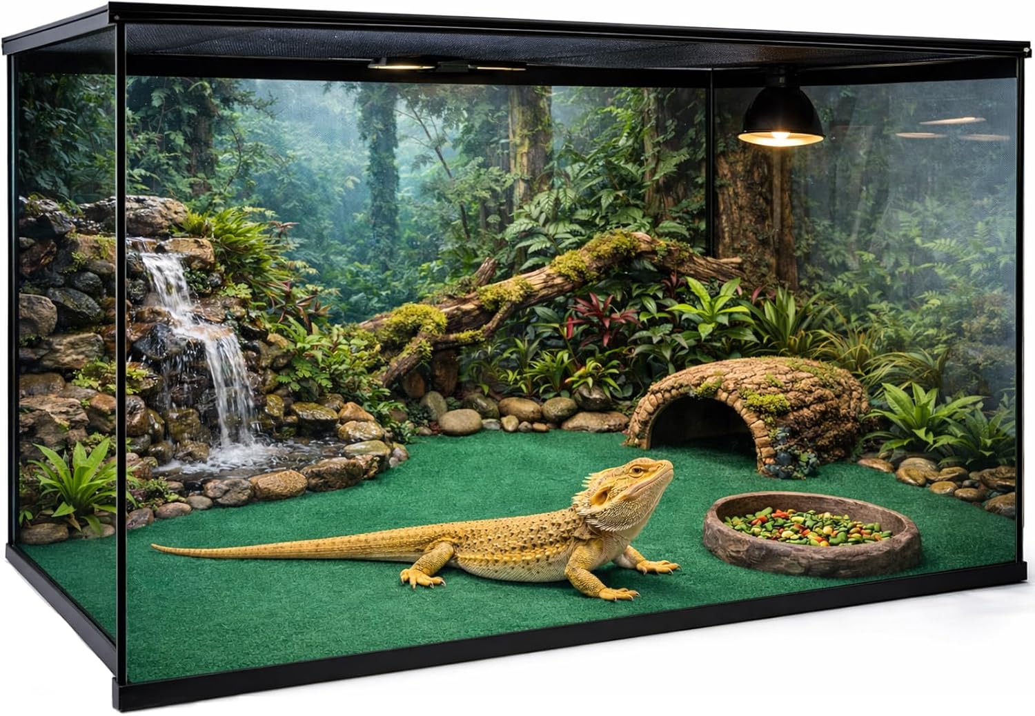Mechpia 47" x 24" Large Reptile Carpet Terrarium Liner Bedding Reptile Substrate Mat Tank Accessories for Bearded Dragon Snake Lizard Tortoise Leopard Gecko (Green) - Happypetzone.online - Image 5