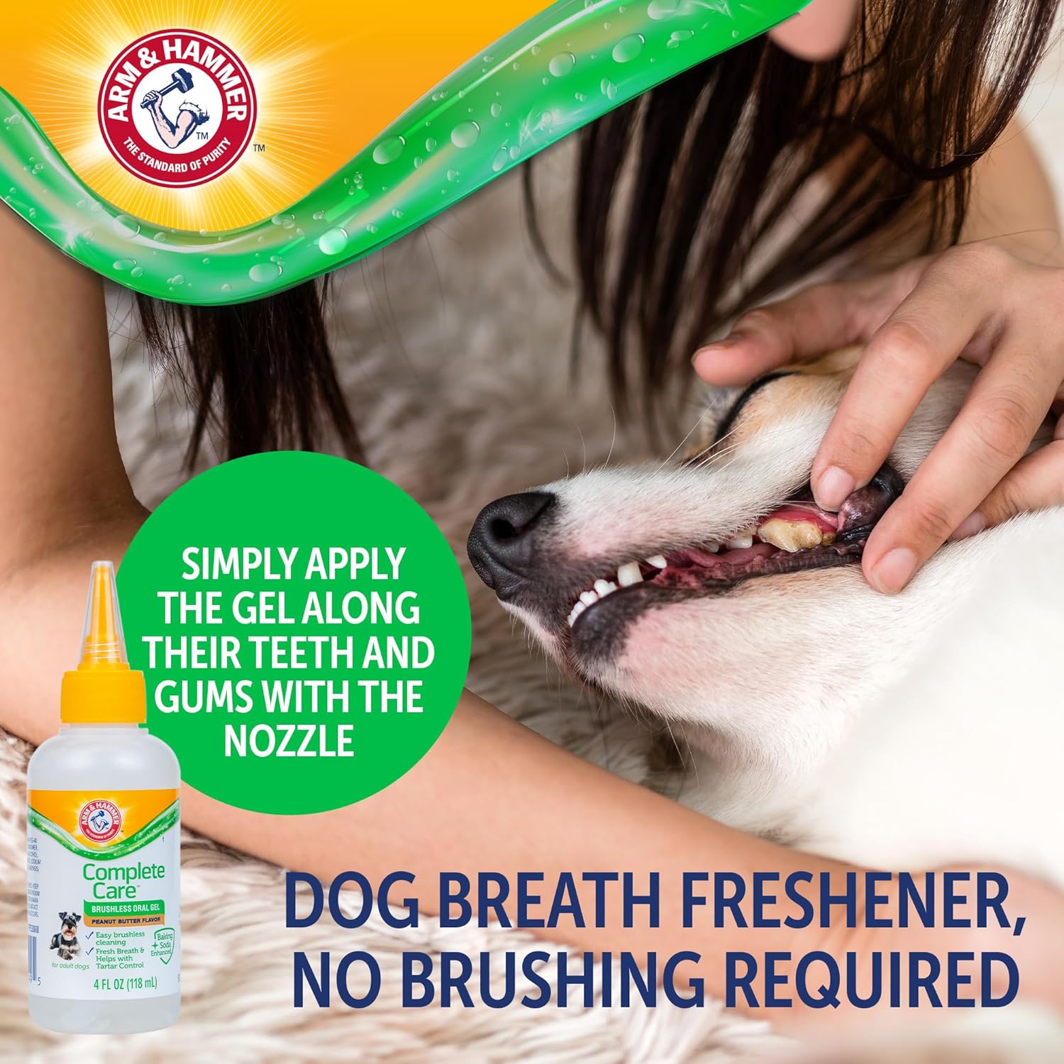 Arm & Hammer Complete Care Brushless Dental Kit for Dogs – Includes No-Brush Oral Gel + Dog Dental Spray, Fresh Breath, Tartar Control, Baking Soda Enhanced Dental Dog Supplies, 4 Fl Oz Each - Happypetzone.online - Image 4