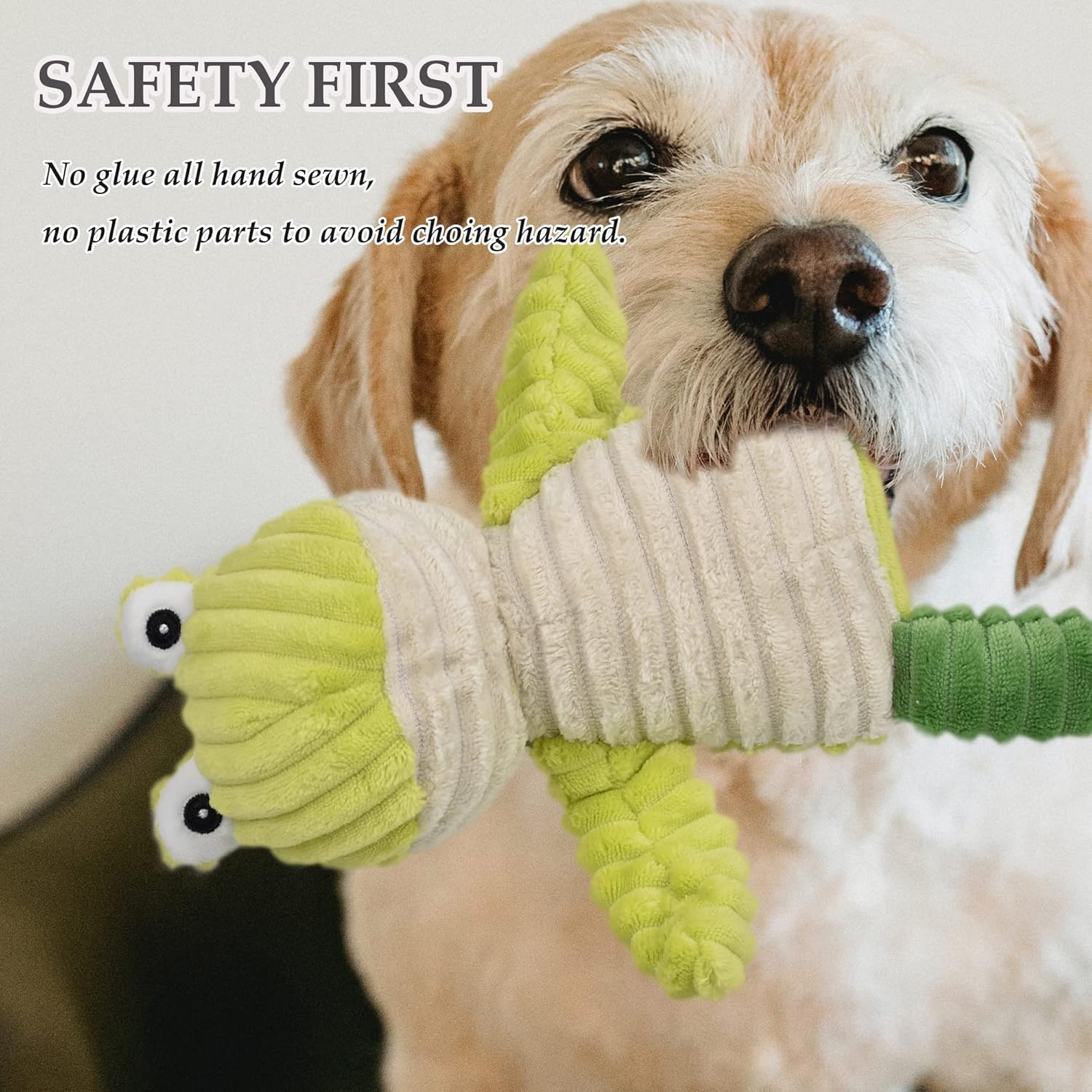 LECHONG 5 Pack Tough Dog Toys Stuffed Squeaky Dog Toys Assortment Plush Animal Dog Toy Value Bundle Puppy Pet Dog Toys for Small Medium Large Dogs - Happypetzone.online - Image 5