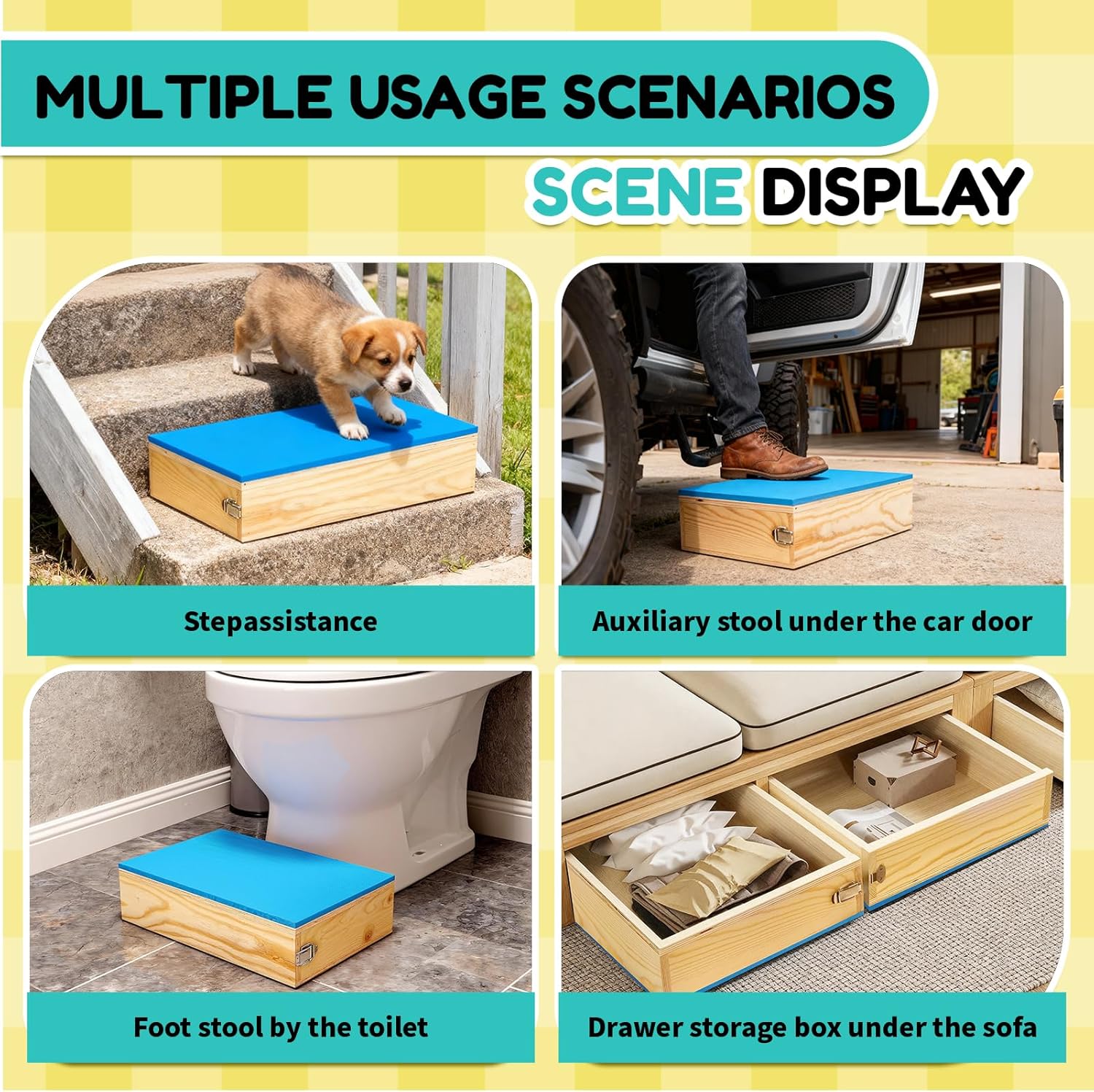 2 PCS Connectable Wooden Dog Training Platform Non-Skid Dog Place Boards with Foaming Surface Puppy Agility Training Equipment for Small and Medium Dogs - Happypetzone.online - Image 8
