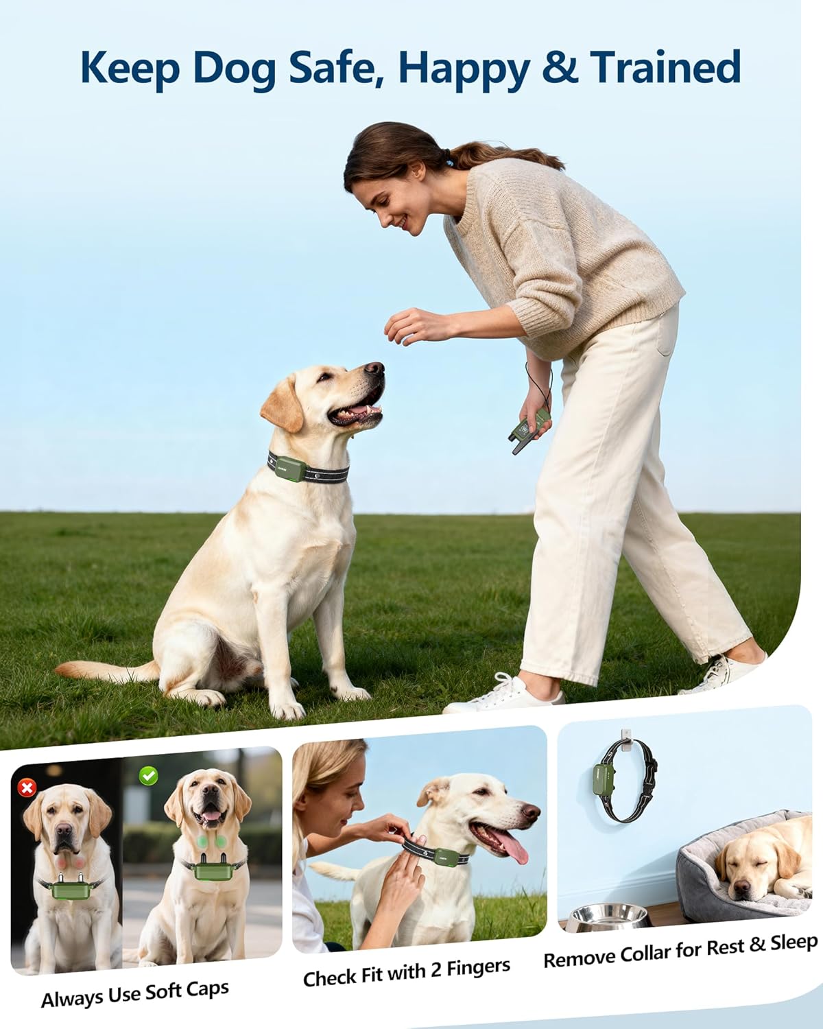 Jugbow Dog Shock Collar - 4200FT Dog Training Collar with Remote Innovative IPX7 Waterproof with 4 Training Modes, Rechargeable E-Collar for All Breeds - Happypetzone.online - Image 8