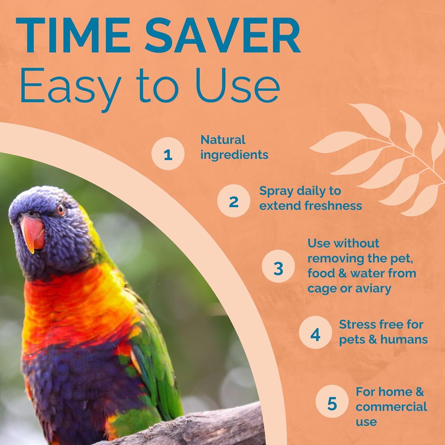 No Scent Bird Cage Cleaner Spray & Pet Odor Management, Natural Aviary Freshener (2 Fl Oz / 59 mL) Pack of 2 - Happypetzone.online - Image 3