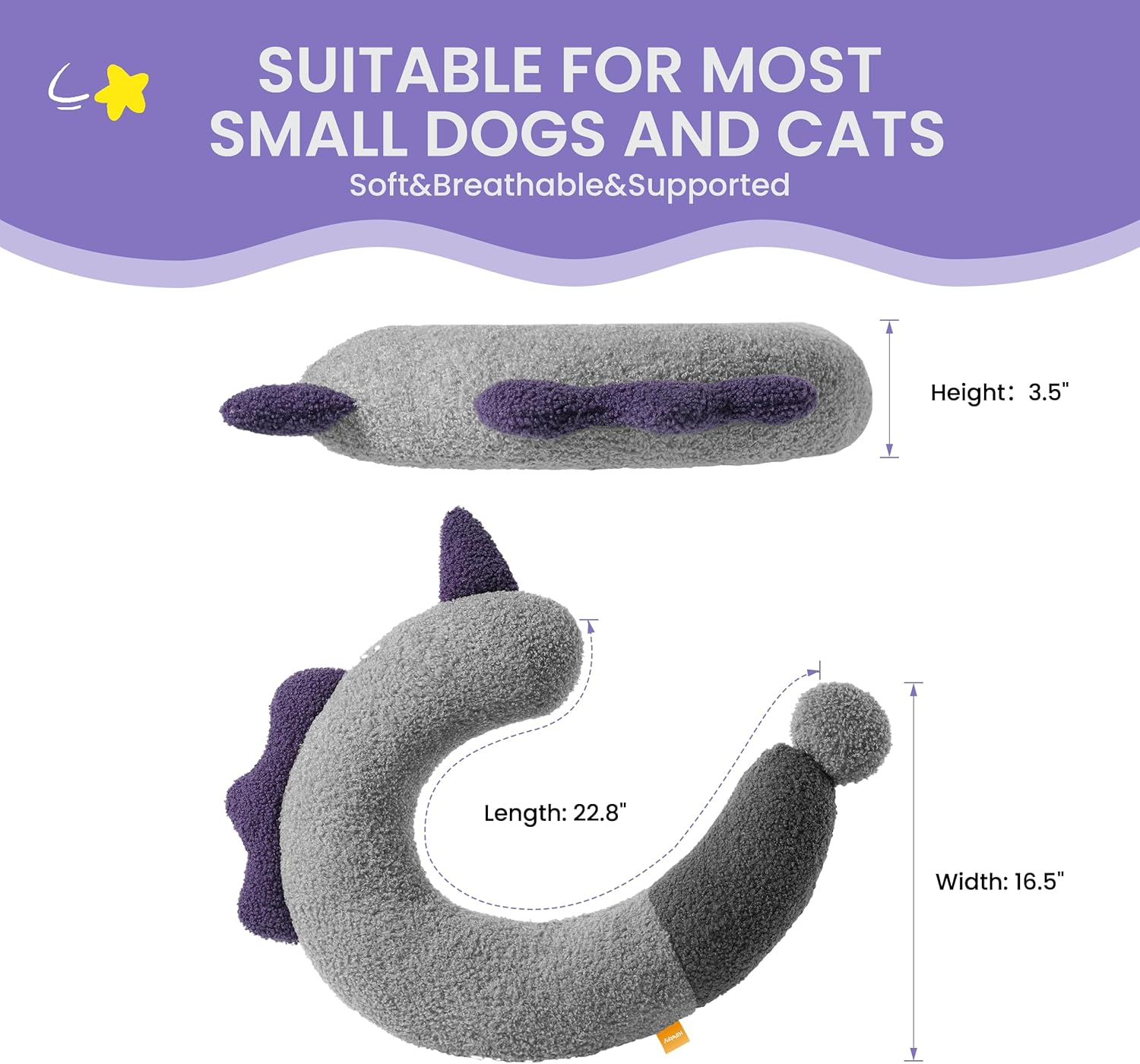 HiPetpy Dog Calming Pillow - Soft Neck Pillow for Dogs, Washable Sleep Pillow for Better Sleep, Reduces Anxiety, Gift for Small/Medium/Large Dogs and Cats - Happypetzone.online - Image 6