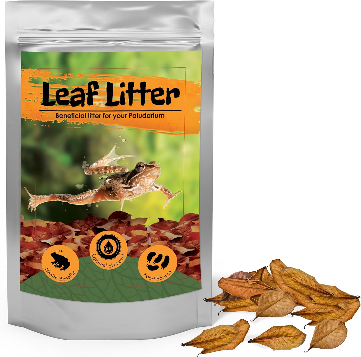 JOR 120 Pack Dwarf Frog Leaf Litter, Mini Indian Almond Leaves as Microfauna Habitat Tank Food Source, Substrate in Bioactive Terrarium & Vivarium Enclosure, Helps Tank Mimics Native Habitat - Happypetzone.online - Image 2