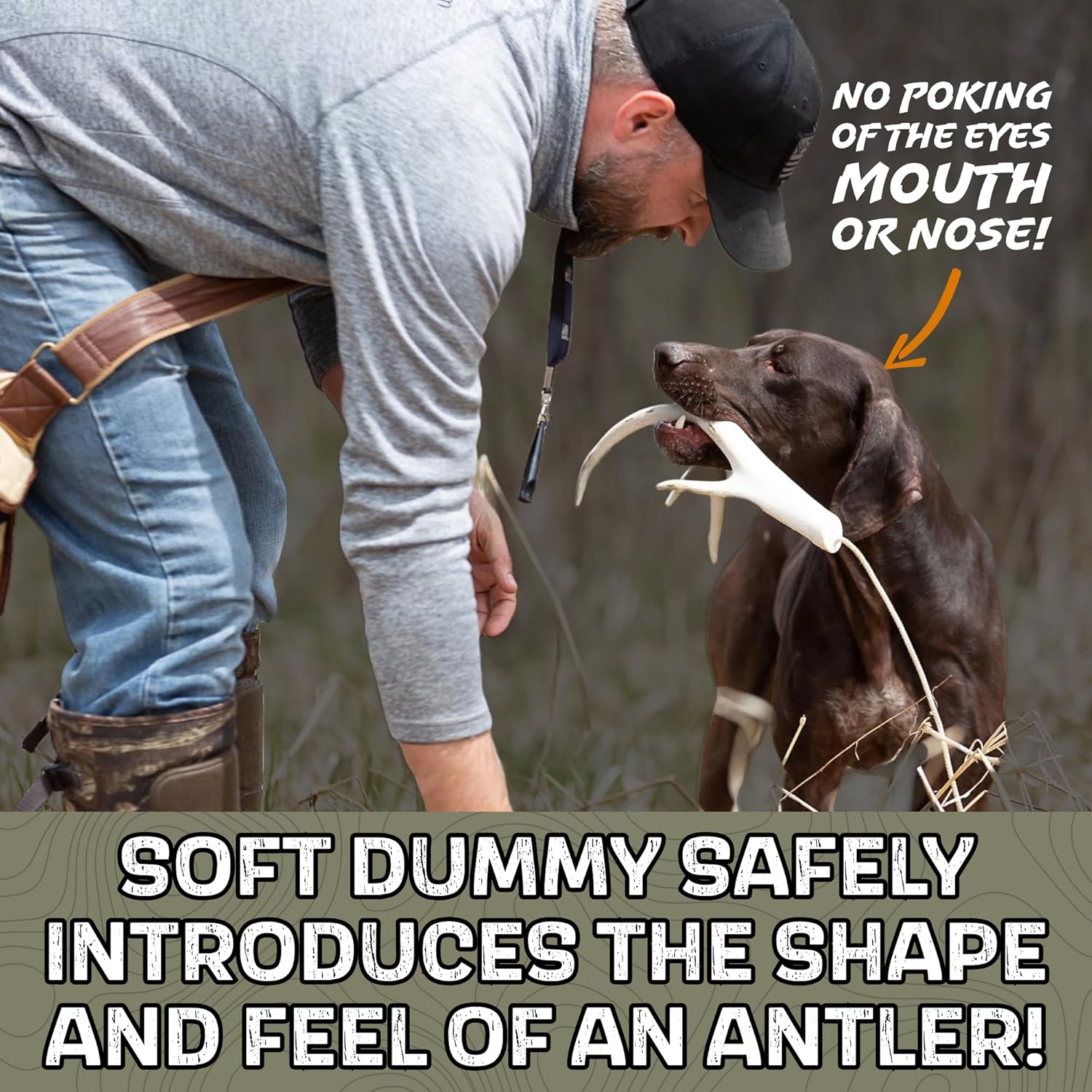 DogBone Shed Hunting Dog Training Kit – Train Your Puppy to Find Deer Antlers - Includes 2 oz Scent for Nosework & Flexible Floating Dummy for Retrieving - Perfect for Whitetail Hunters - Happypetzone.online - Image 7