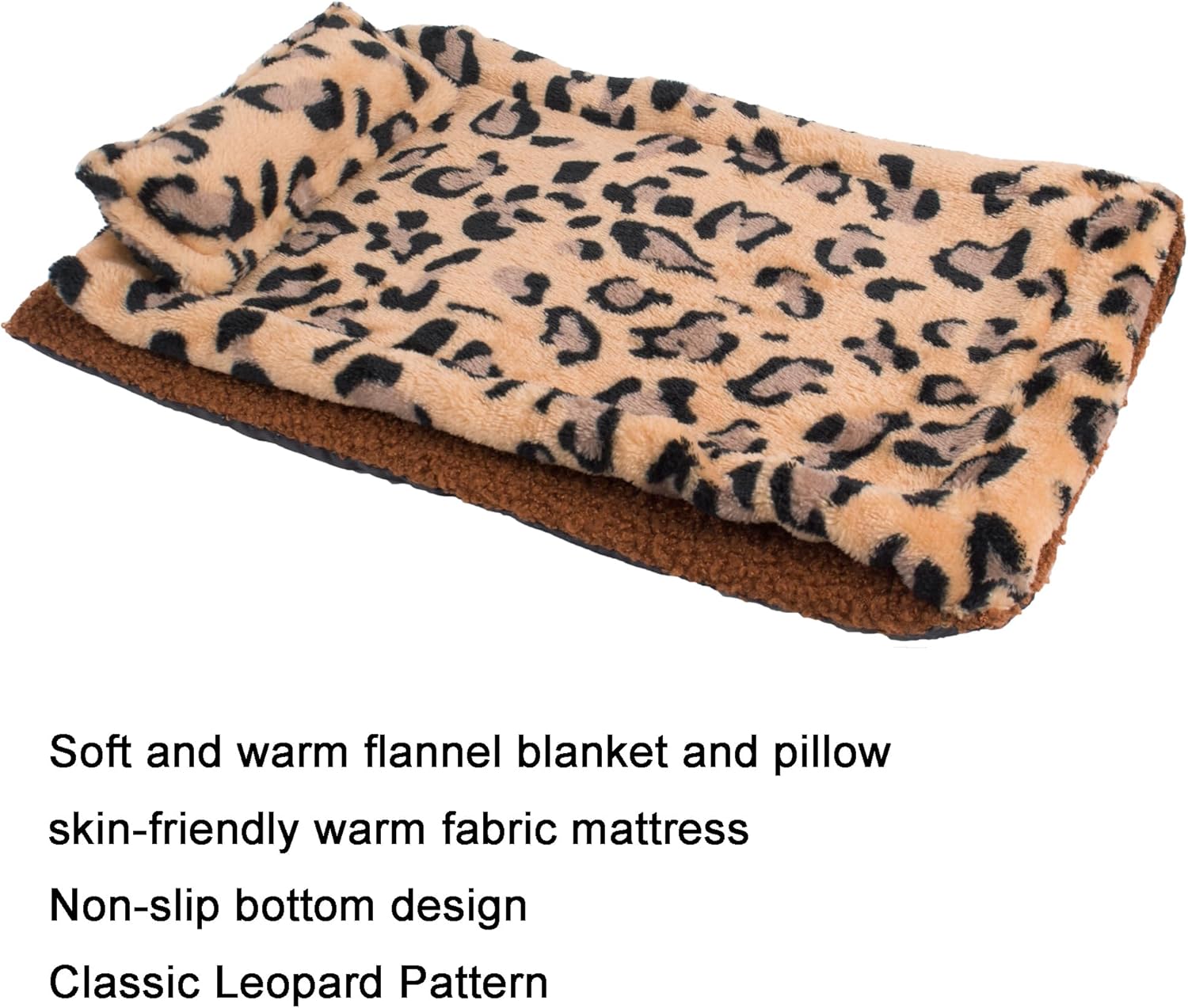 ADOGGYGO Bearded Dragon Bed with Pillow Blanket, Bearded Dragon Tank Accessories Lizard Hide Habitat Shelter, Warm Sleeping Bag with Cover for Reptile (Brown) - Happypetzone.online - Image 5
