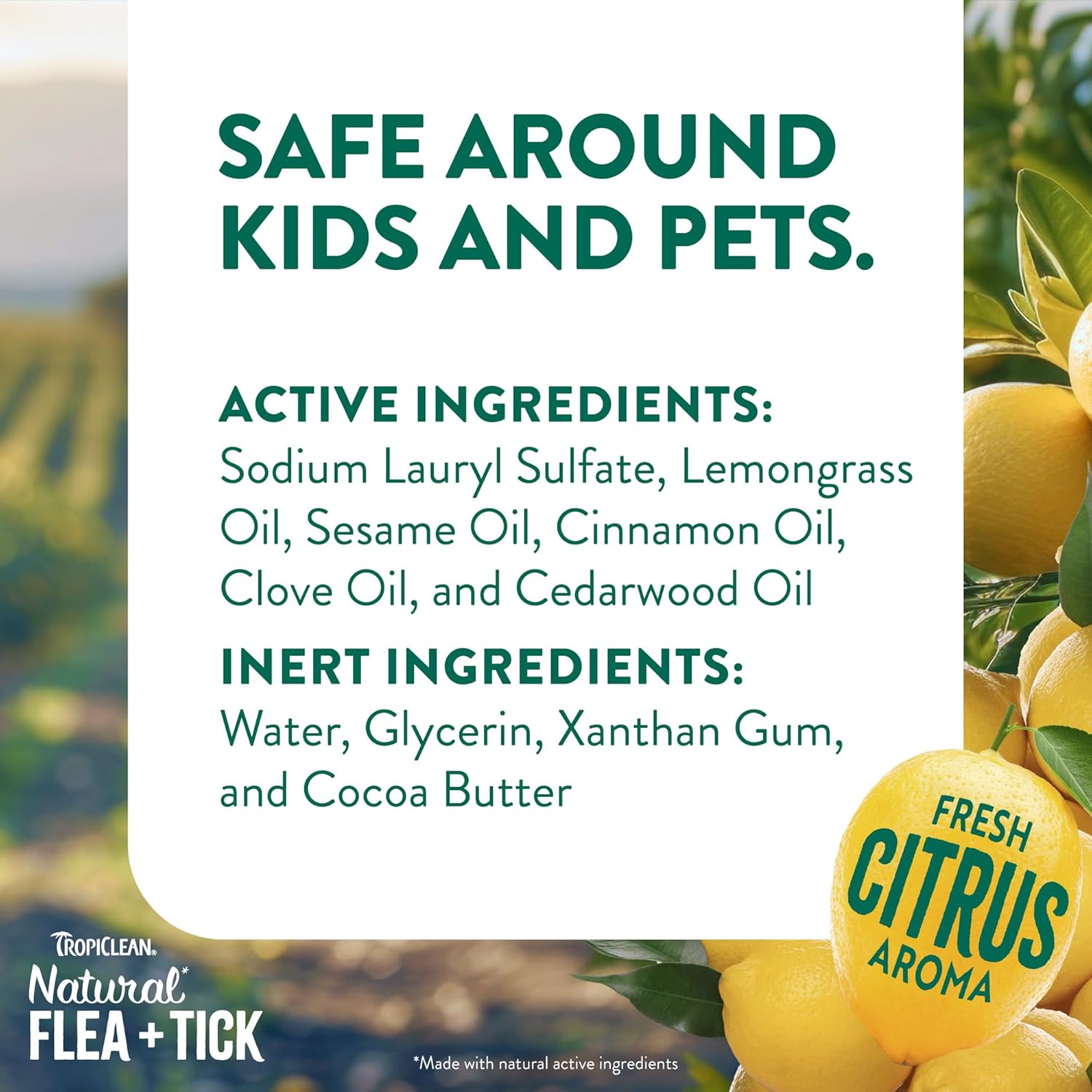 TropiClean Soothing Flea and Tick Shampoo for Dogs, Powerful & Natural Defense, for Large & Small Dogs, Made in USA, 20oz - Happypetzone.online - Image 2
