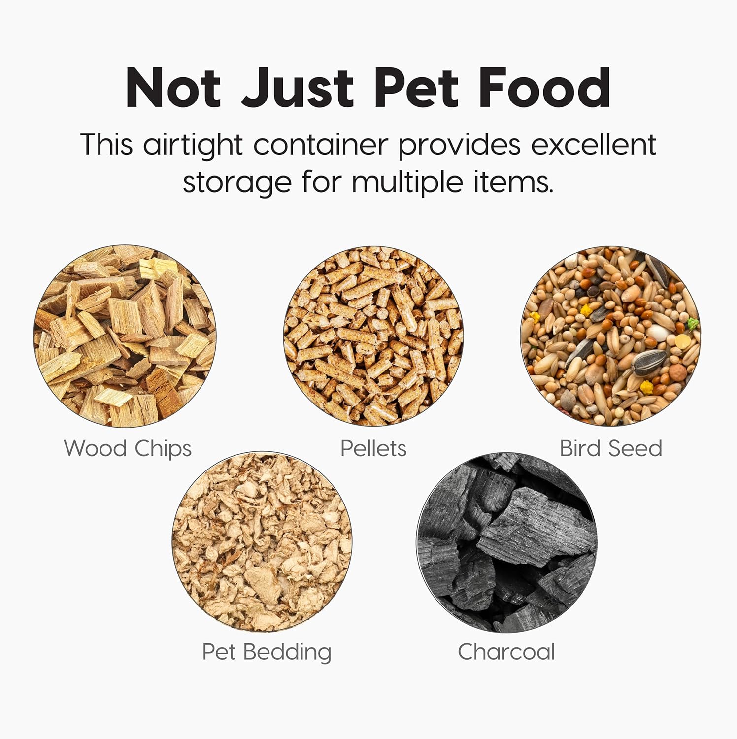 IRIS USA Airtight Dog Food Storage Container, WeatherPro, Up to 40 lbs, Removable Wheels, for Dog Cat Bird and Other Pet Food Storage Bin, Keep Fresh, Translucent Body, Made in USA, Smoke/Black - Happypetzone.online - Image 6
