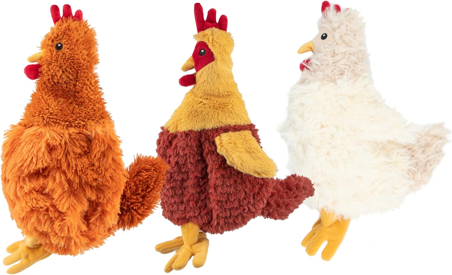 Best Pet Supplies Interactive Squeaky Dog Chew Toy, Ideal Dog Toys for Chewers, Small, Medium & Large Dogs, and Fetch Lovers - Crinkle Chicken (Beige), Large - Happypetzone.online - Image 5