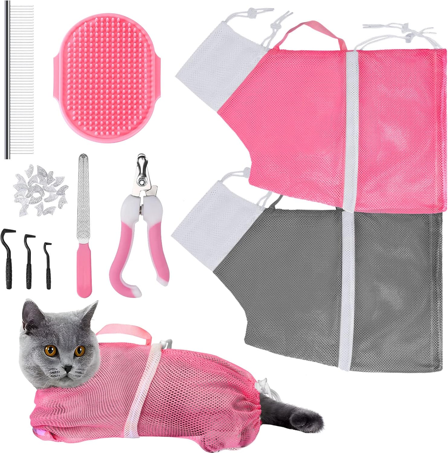 cat grooming supplies set