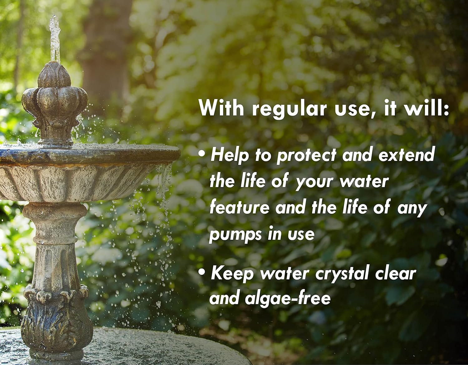Fountain Algaecide and Clarifier - 8oz - Kills and Inhibits All Types of Algae Growth, Formulated for Small Ponds and Water Features, Treats up to 8,000 Gallons - Happypetzone.online - Image 4